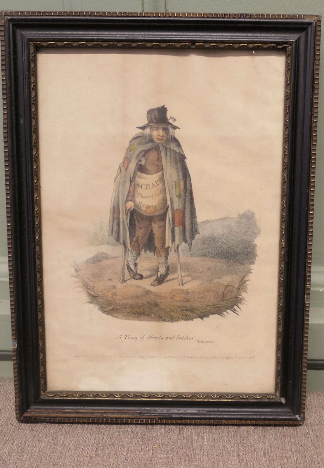 Early 19th Century Print “A Thing Of Shreds And Patches” photo furniture