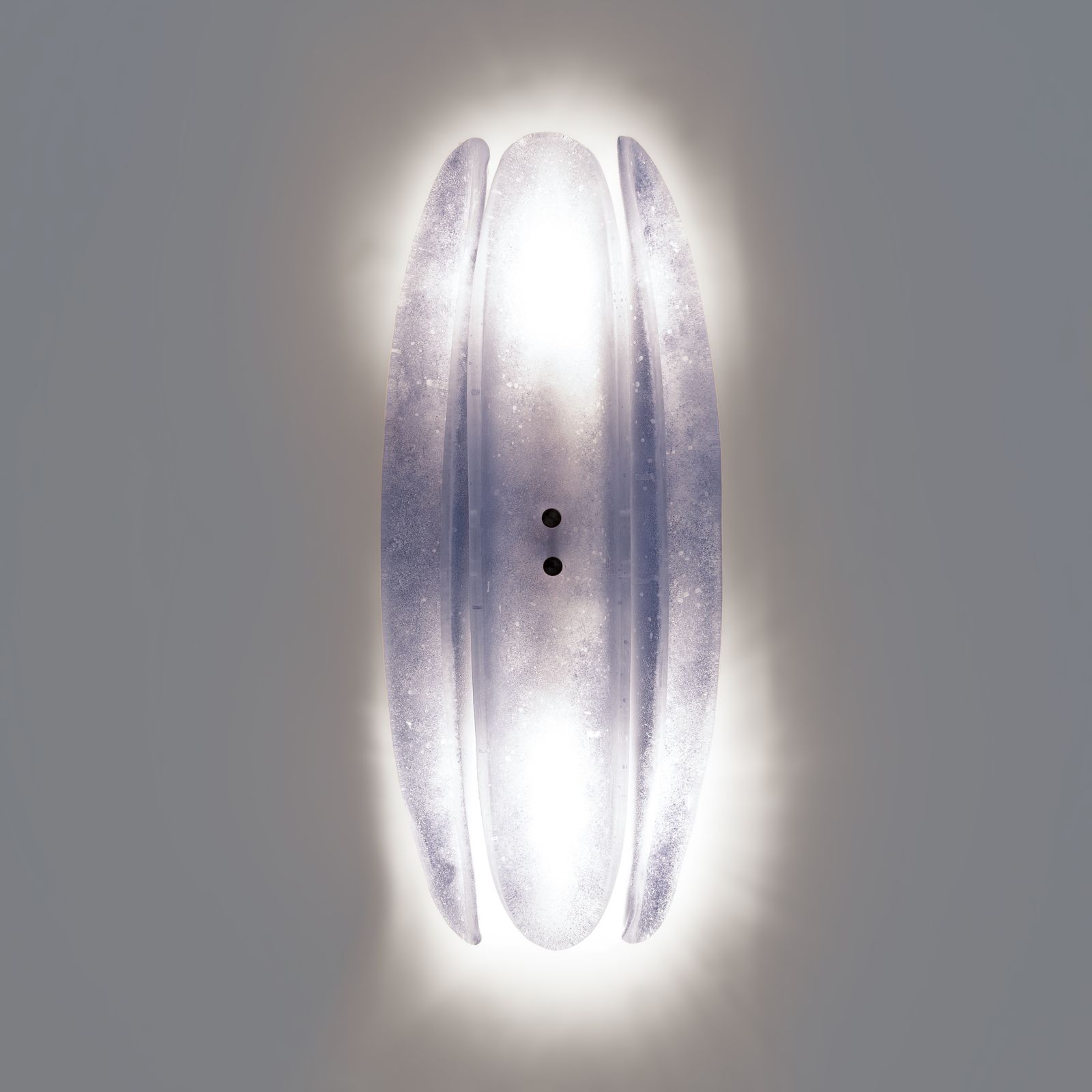 Pair Of Fontana Arte Style Mid Century Modern Light Blu Murano Glass Sconces photo buy