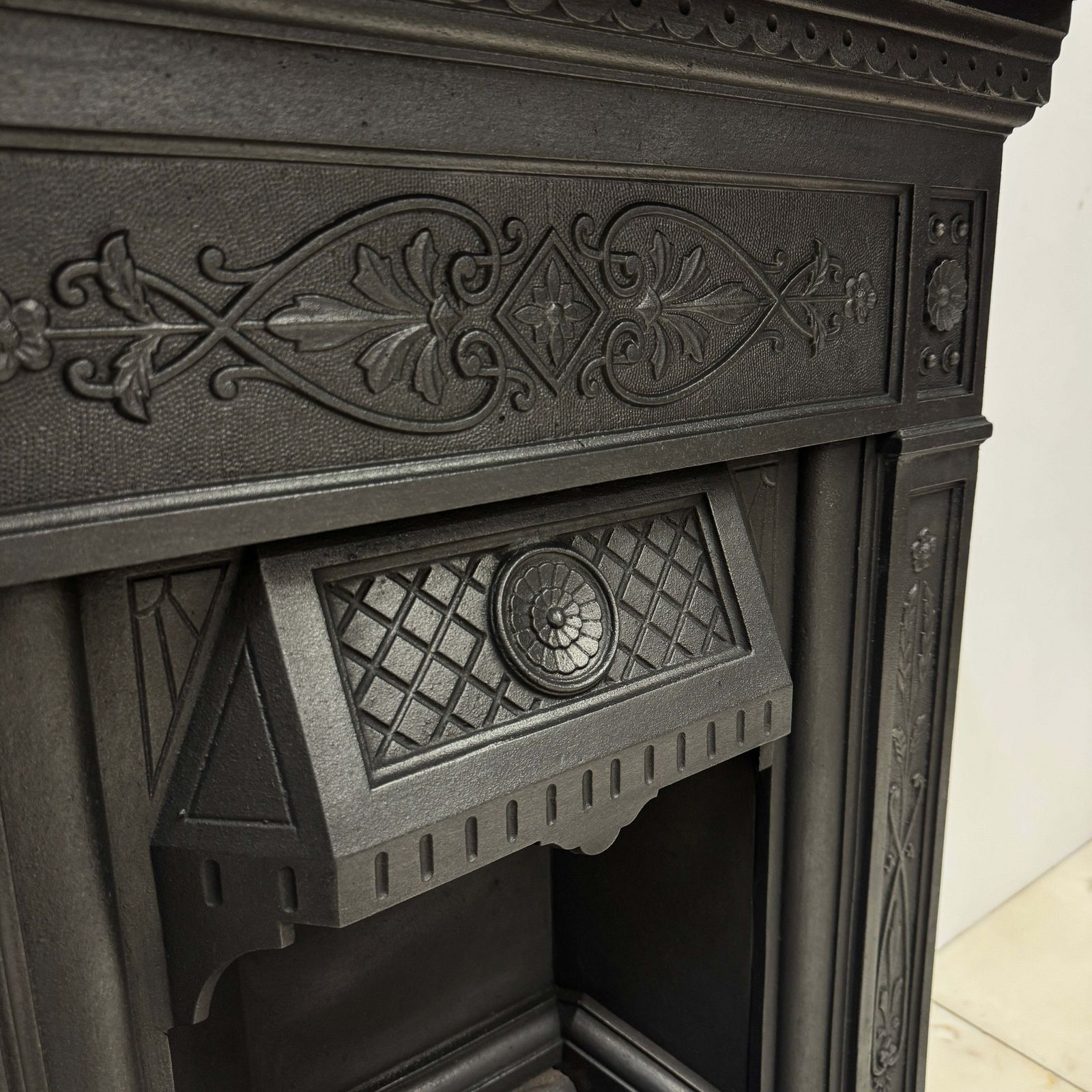 Antique Cast Iron Combination Fireplace photo for sale