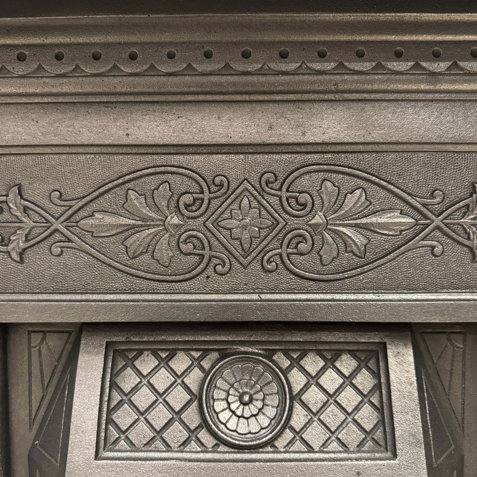 Antique Cast Iron Combination Fireplace photo vintage