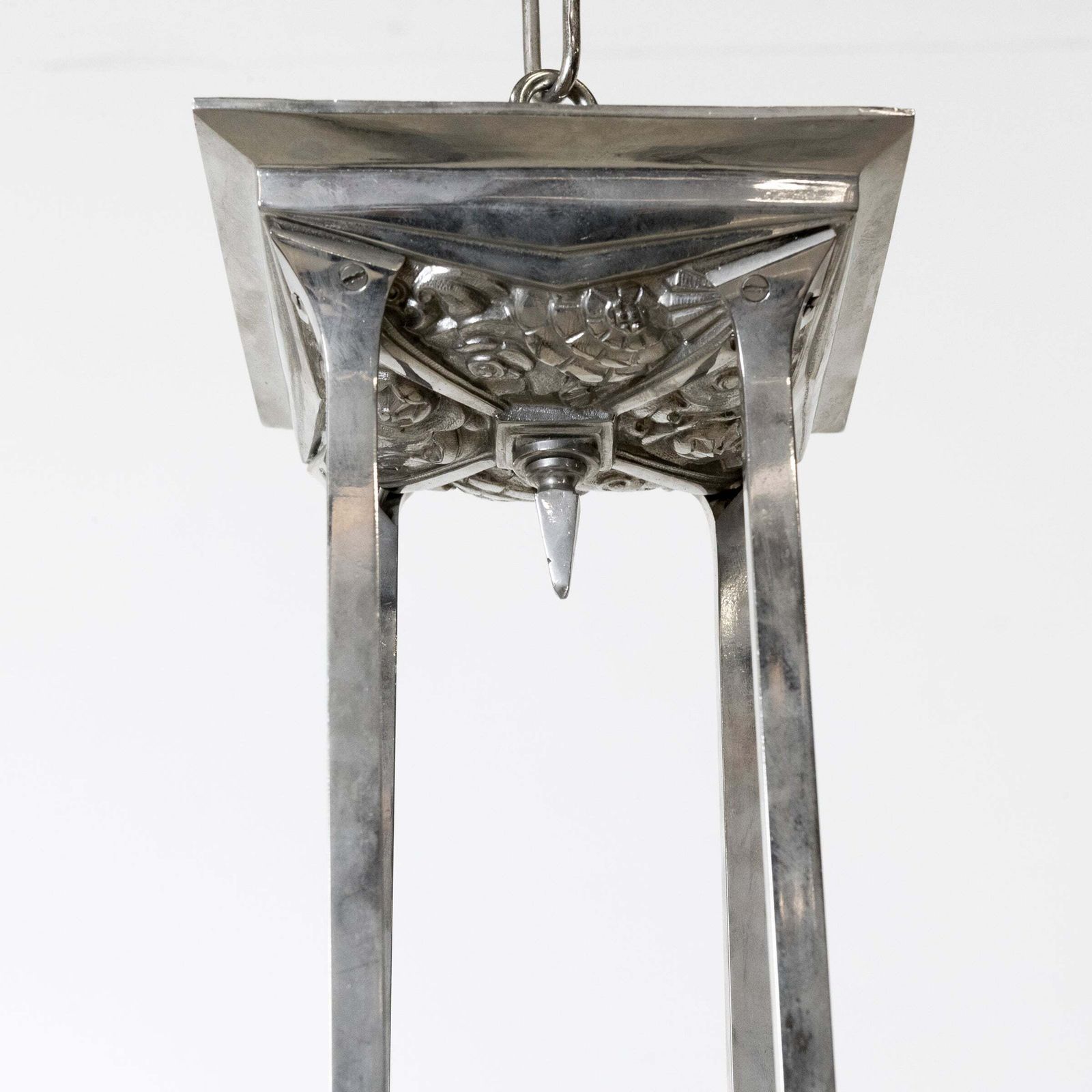 Antique French Art Deco Célestin Jamain Glass Chandelier | Frontisi photo Lighting