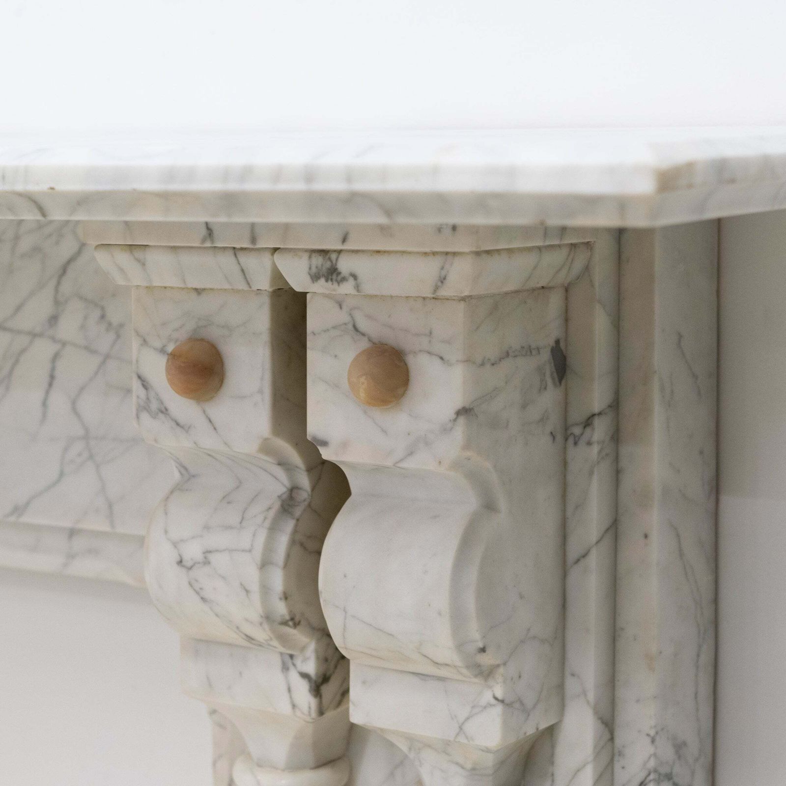 Antique Fireplace Surround With Sienna Marble Columns photo buy