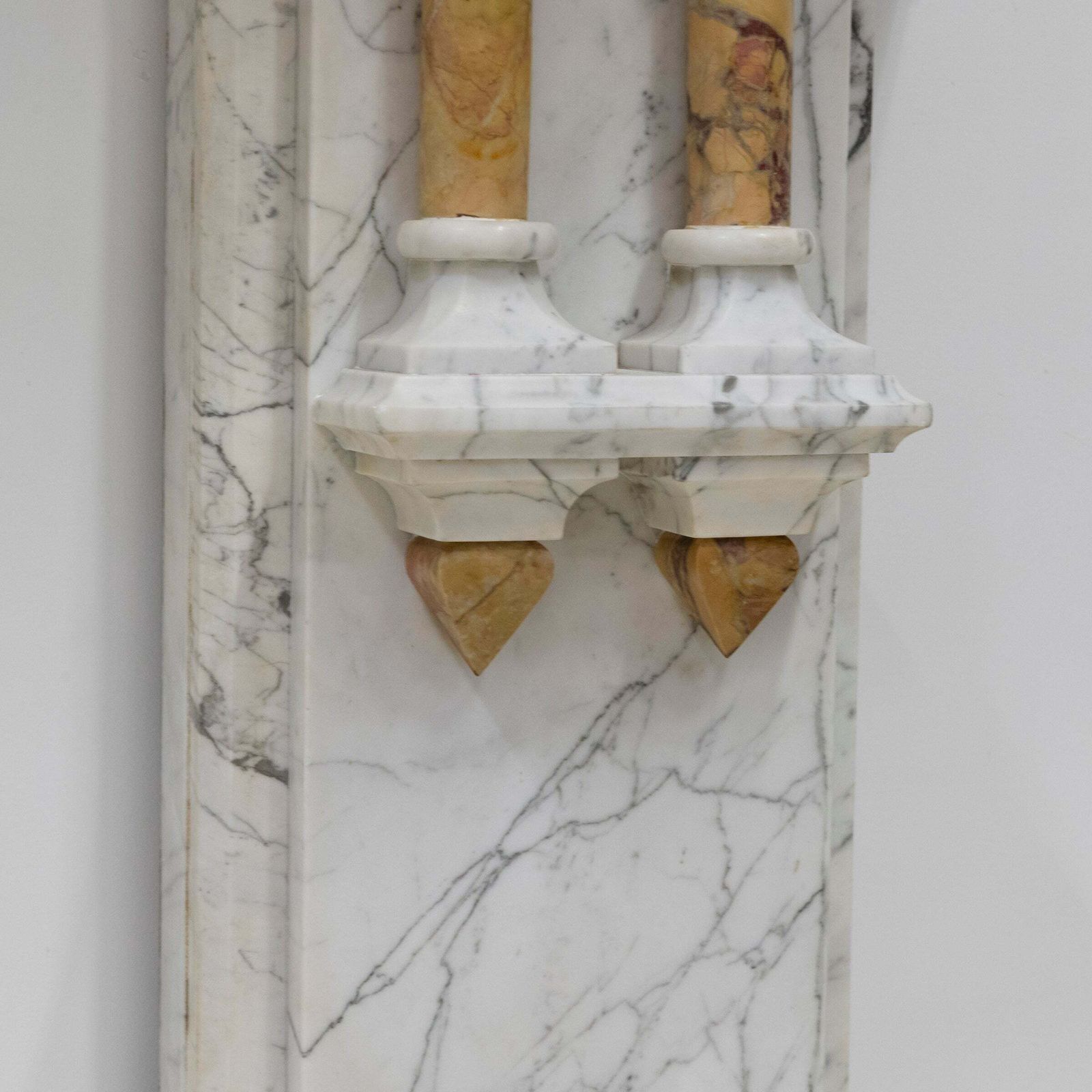 photo furniture Antique Fireplace Surround With Sienna Marble Columns