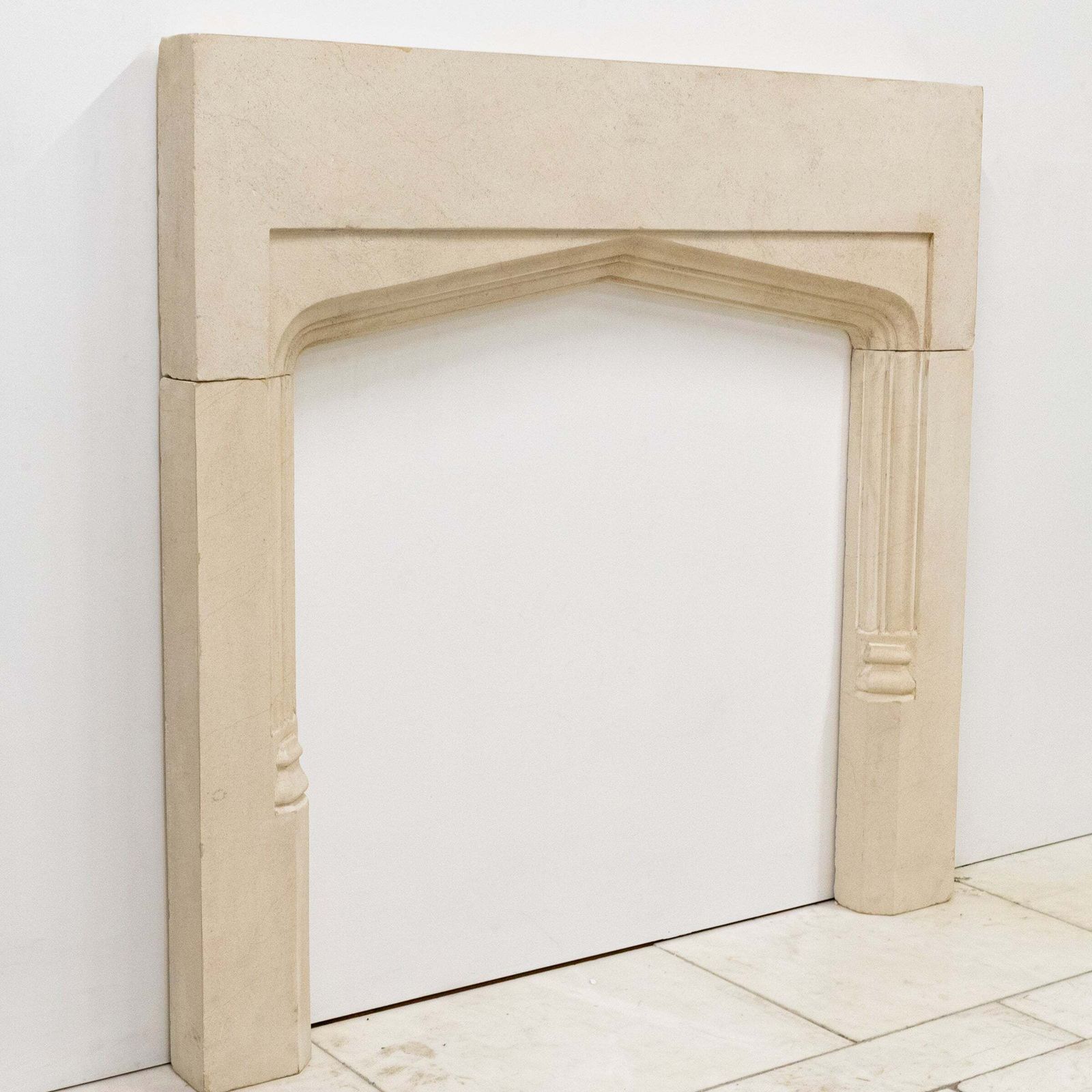 Antique Gothic Revival Bath Stone Fireplace Surround photo buy