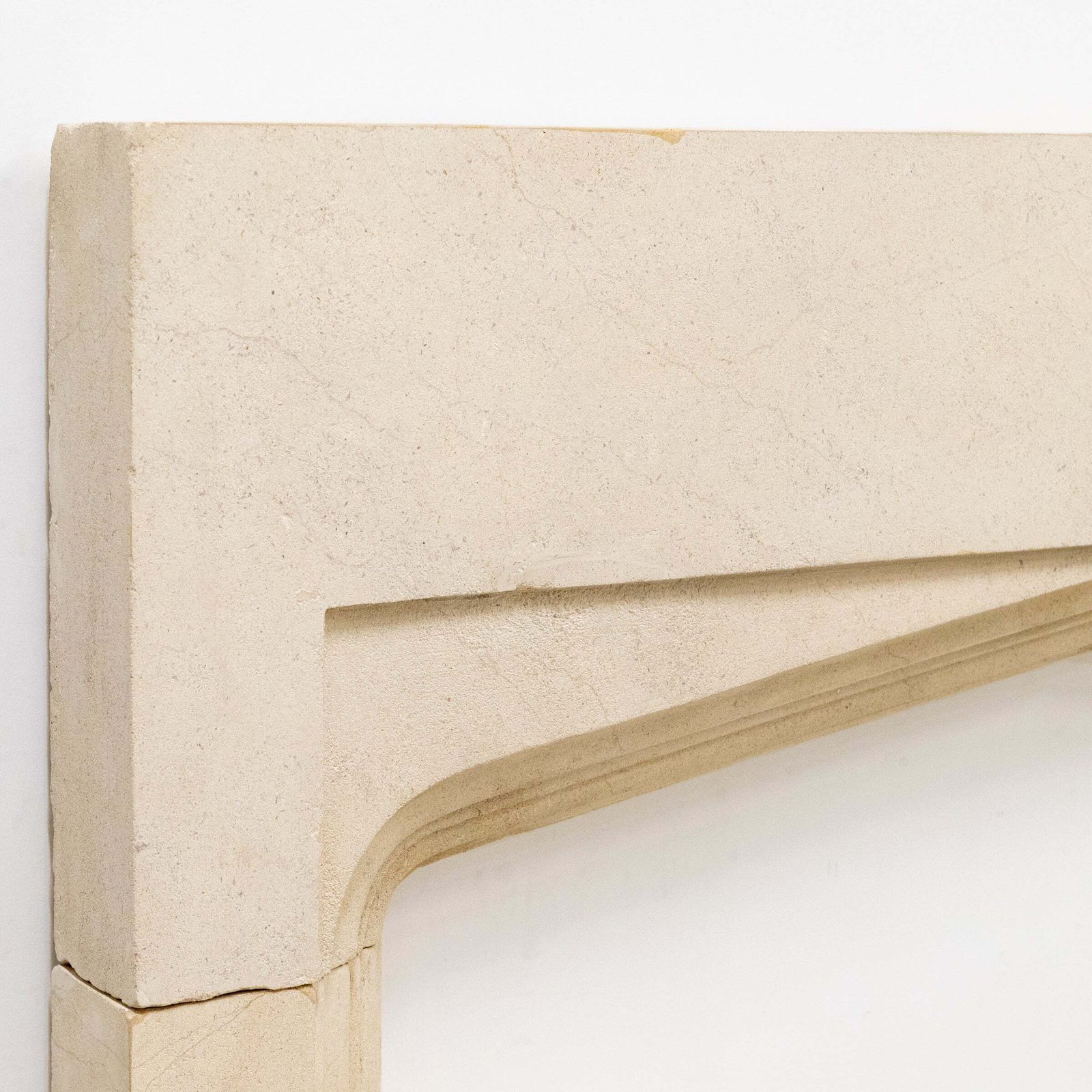 photo for sale Antique Gothic Revival Bath Stone Fireplace Surround