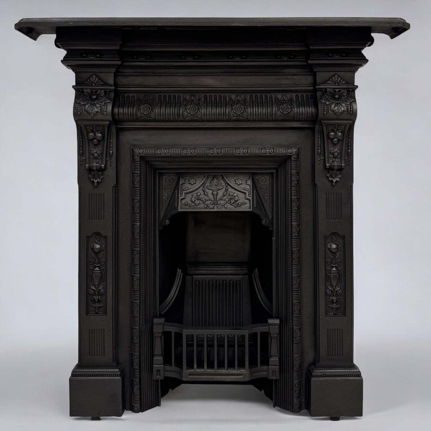Antique Cast Iron Combination Fireplace