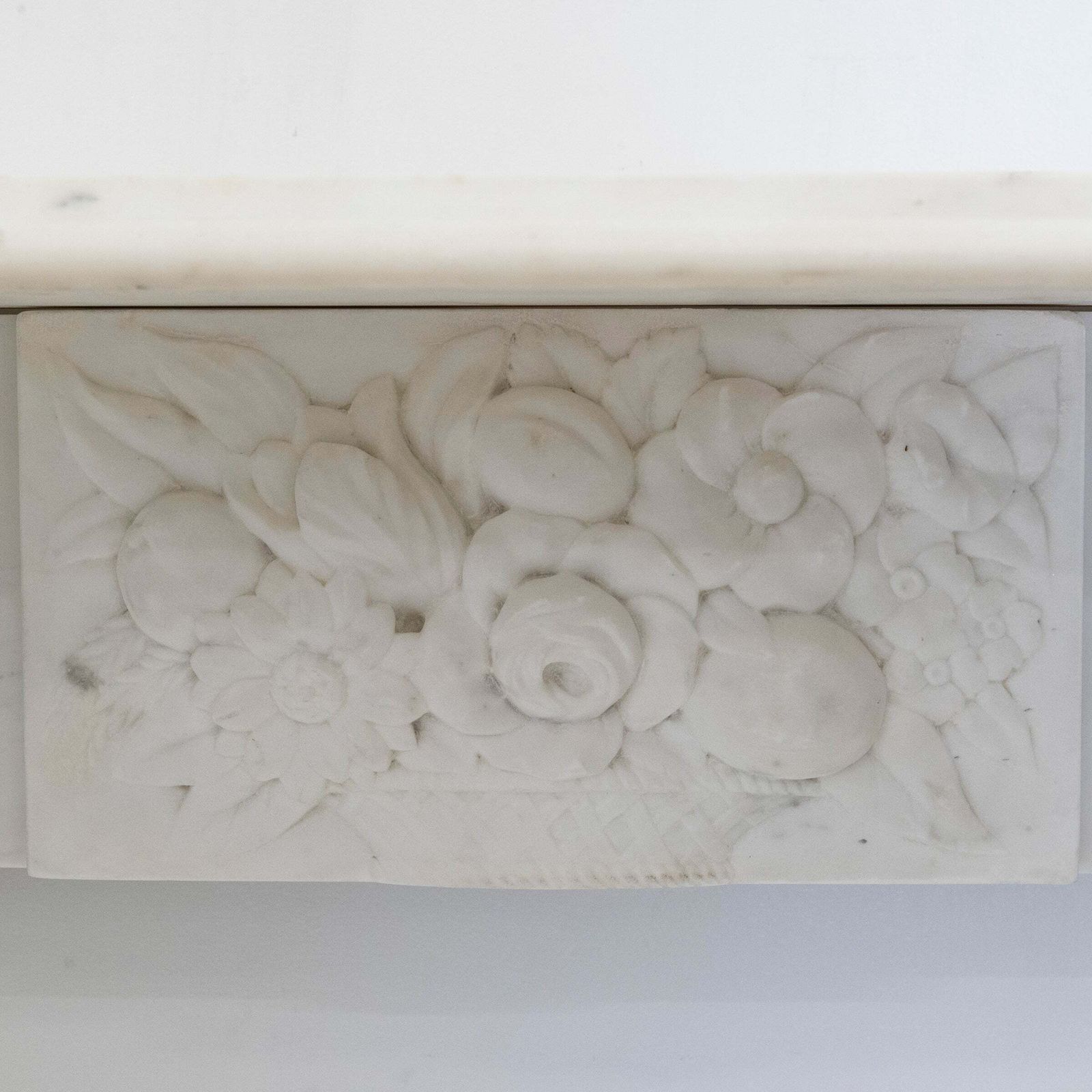 Antique Victorian Marble Surround With Ornate Carved Corbels photo vinterior