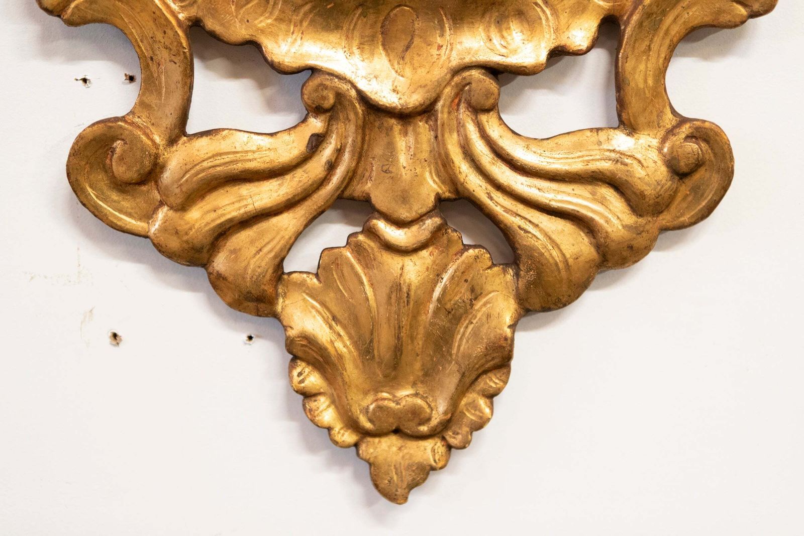 Pair Of Antique Italian Giltwood Ornate Mirrors photo vintage