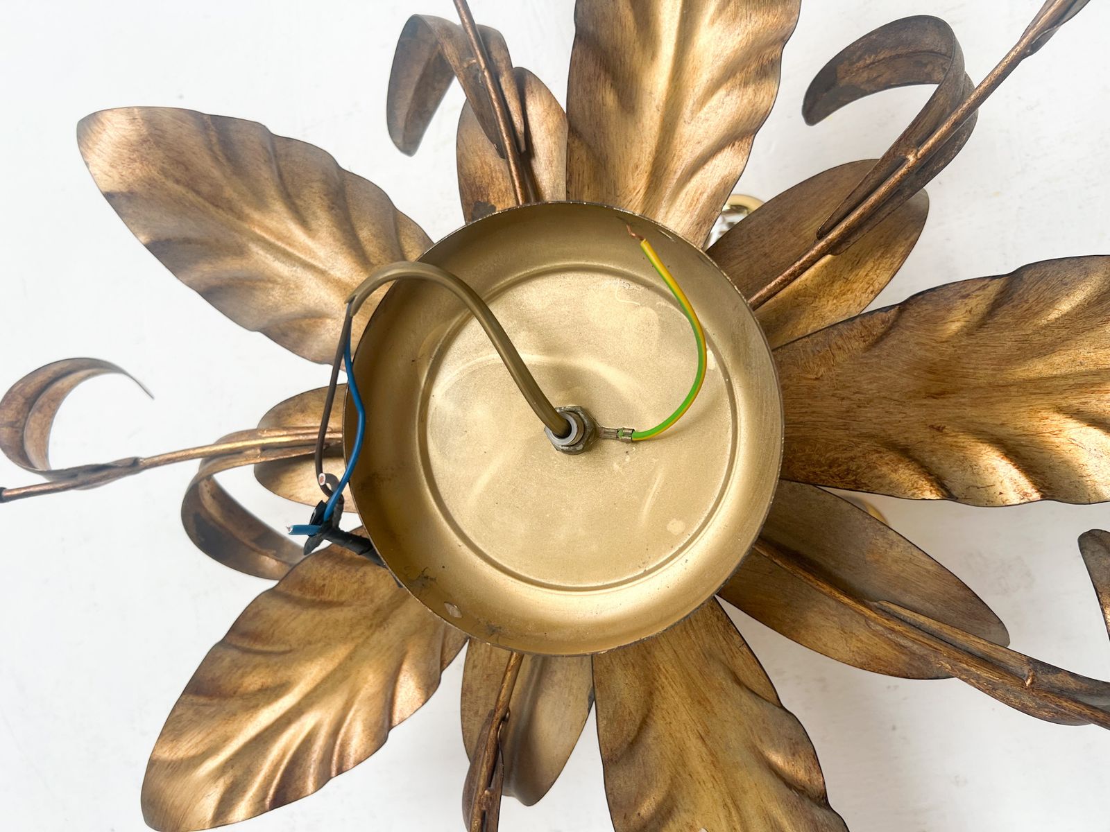 photo buy Gold Plated Xl Ceiling Lamp Or Wall Lamp From Italy, 1970s