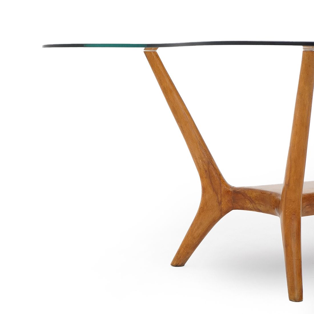 photo buy Italian Coffee Table In Wood And Glass, 1950s