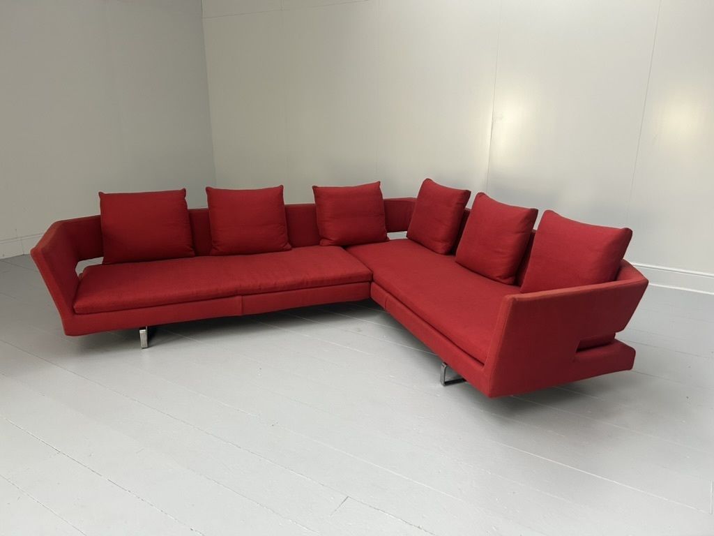 B&B Italia “Arne” 6 Seat L Shape Sofa – In Red Fabric photo Furniture