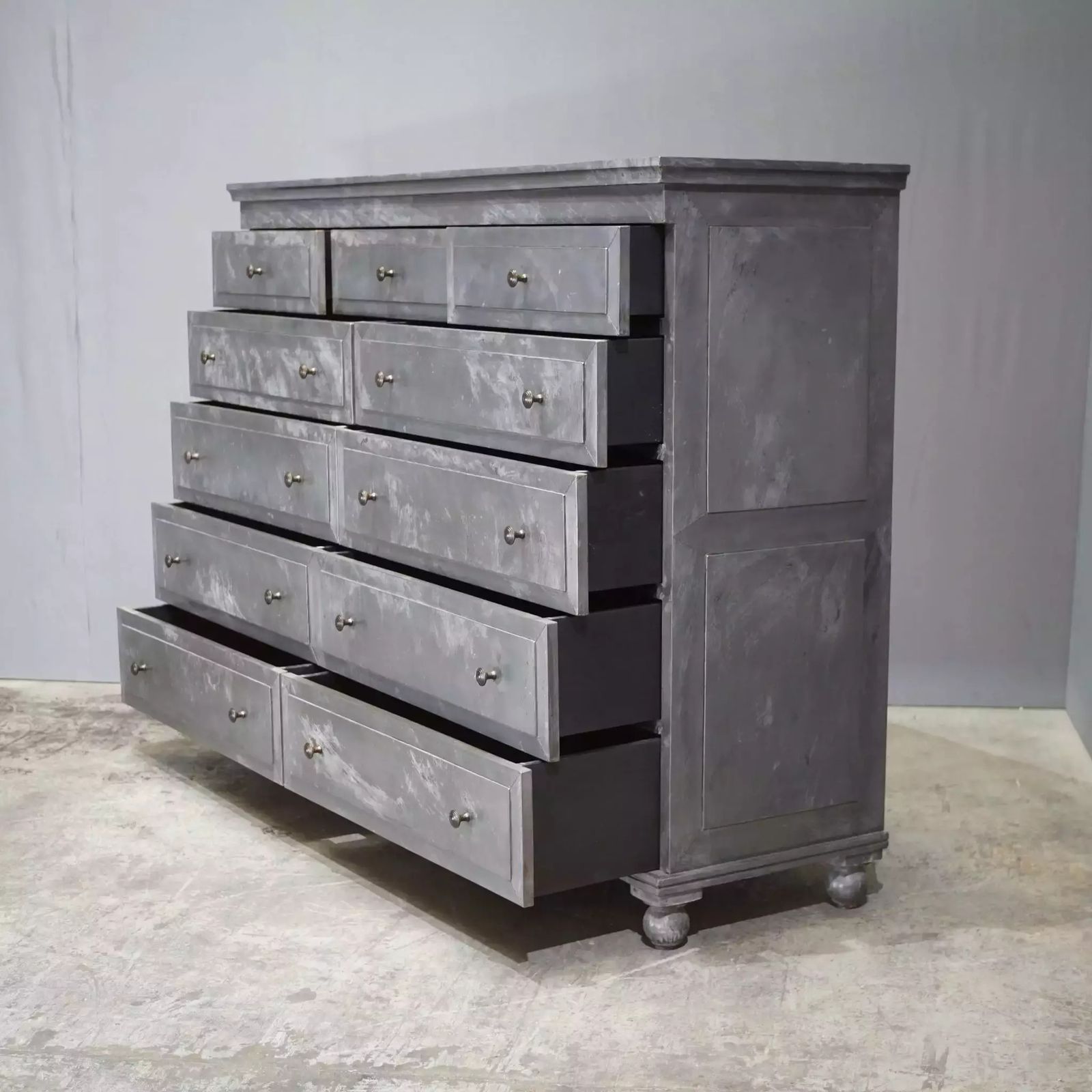 Restoration Hardware Annecy Metal Wrapped 11 Drawer Dresser photo vinterior