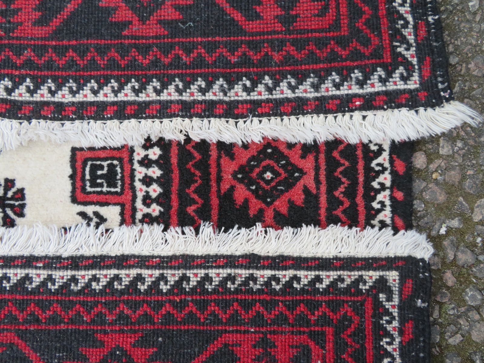 Textiles Old Village Baluch Rug. 186cm X 97cm. photo