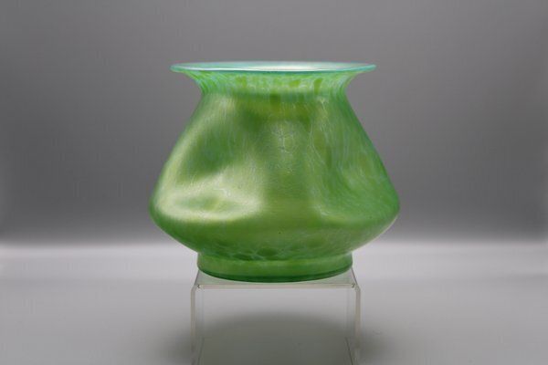 Iridescent Green Glass Vase Attributed To Johann Loetz Witwe For Loetz Glass, 1890s photo Home Decor