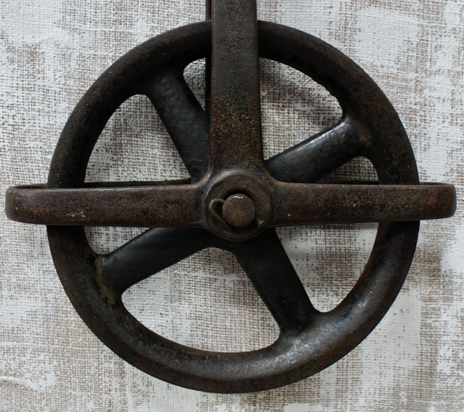 Antique Cast Iron Pulley Wheel photo buy