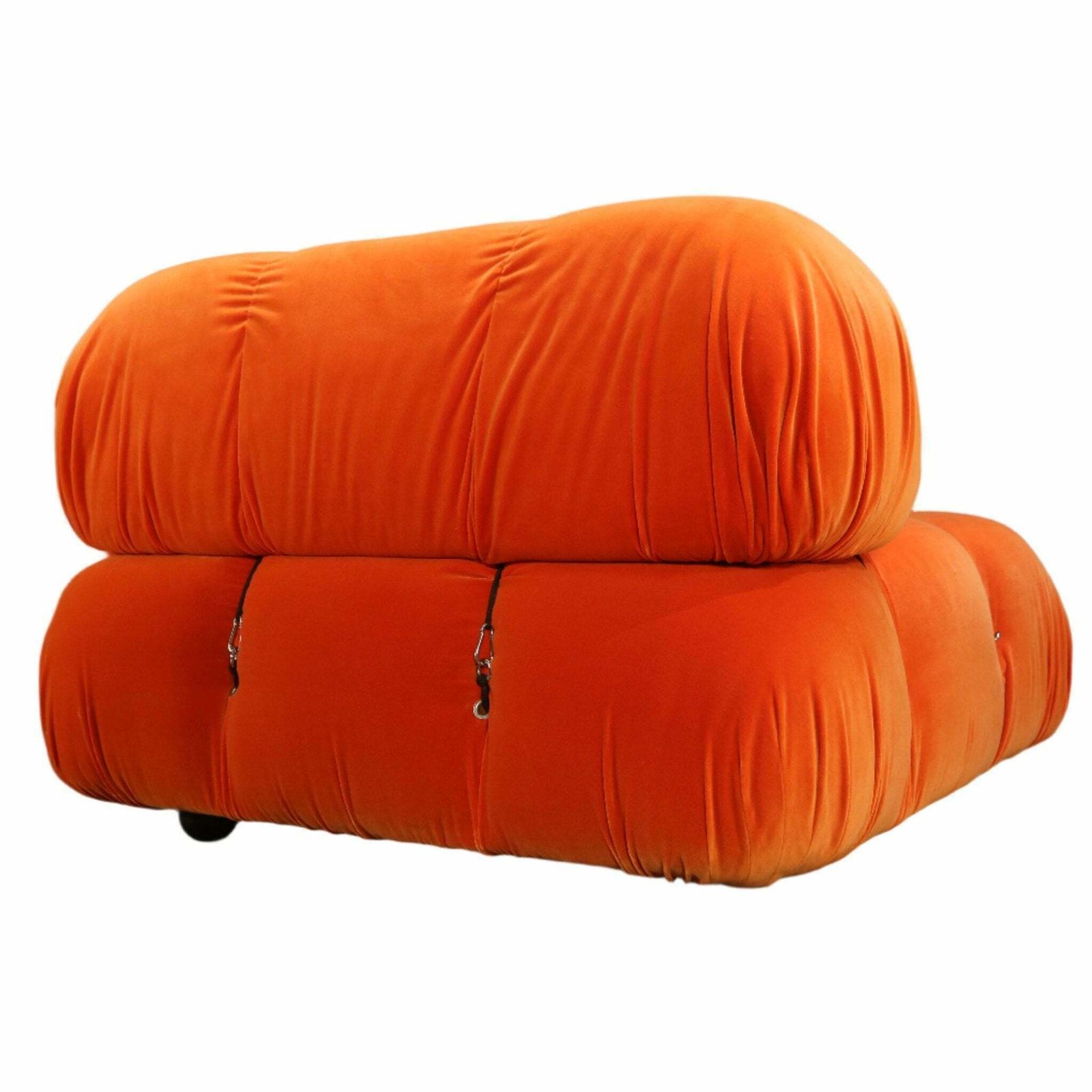 photo for sale B&B Italia Orange Velvet Camaleonda Sofa By Mario Bellini