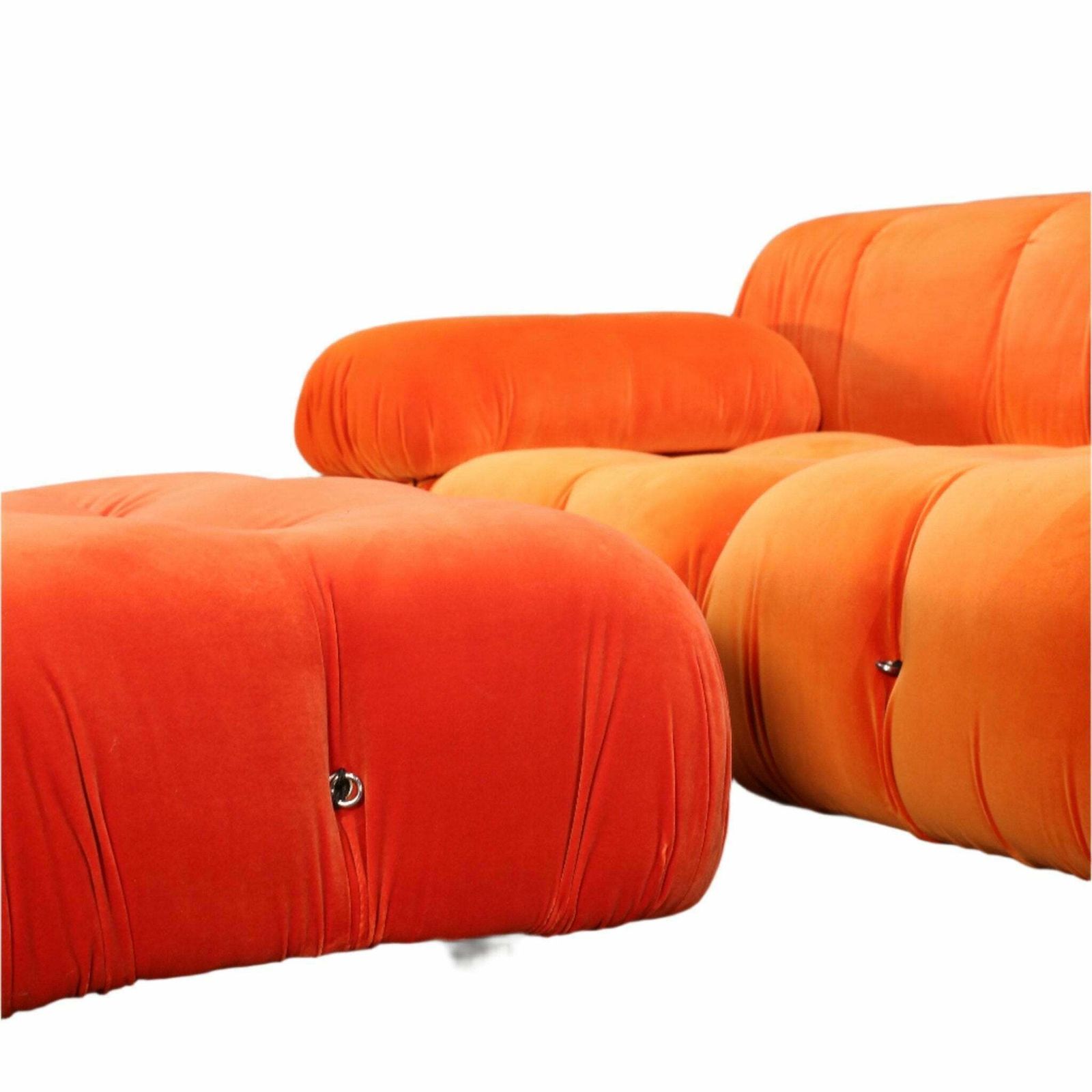 19500.0 B&B Italia Orange Velvet Camaleonda Sofa By Mario Bellini photo