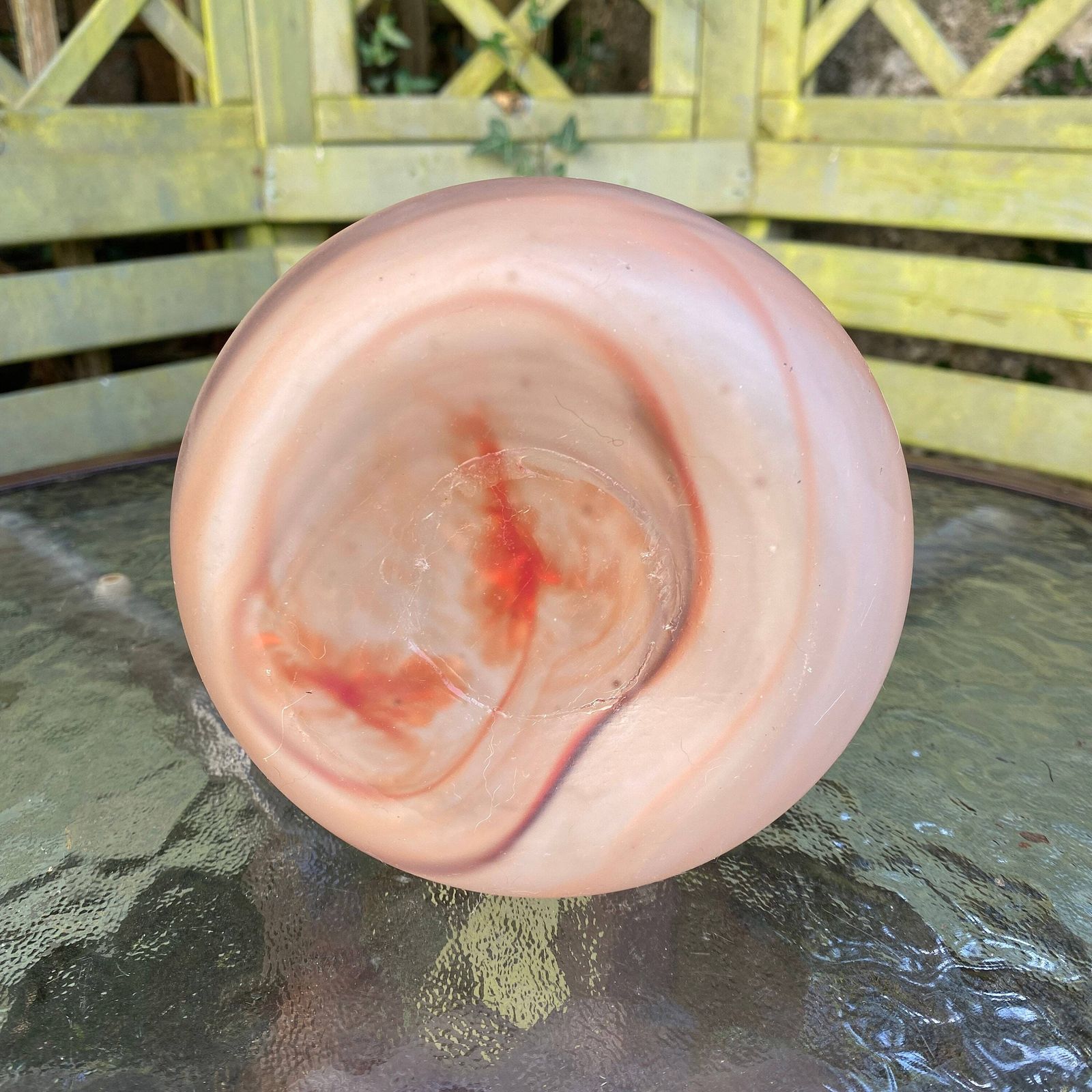 Unique Filip Ravert Art Glass Jug/Ewer/Vase With Copper/Bronze Organic Overlay photo vinterior