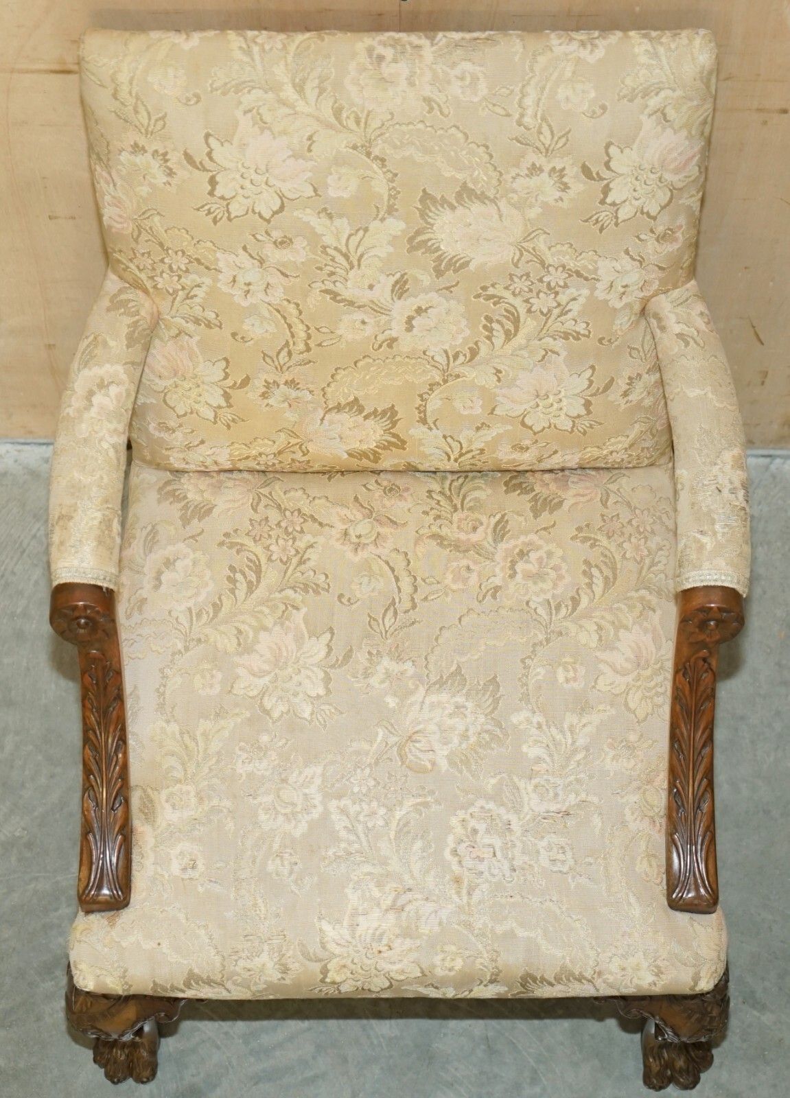 photo buy Antique Circa 1880 Irish George III Style Heavily Carved Gainsborough Armchair