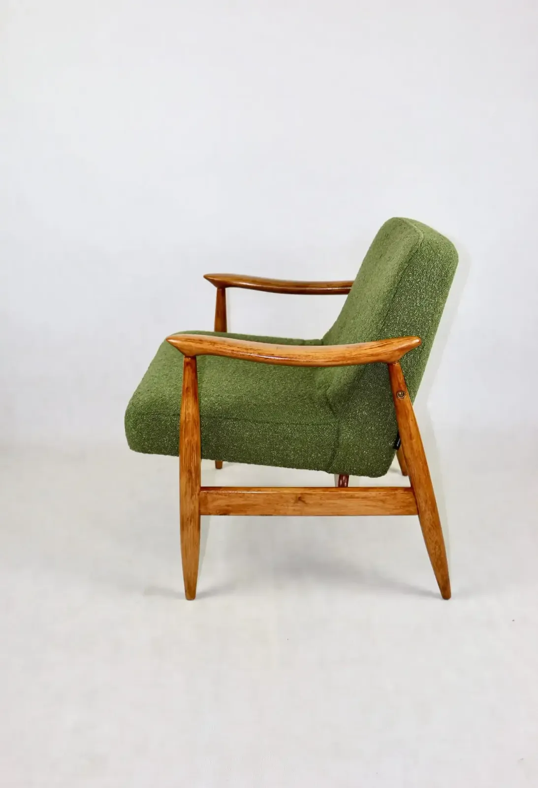 Vintage Gfm 300 202 Armchair Designed By J.Kedziorek Loft 1970s, Green Boucle   2 Pieces Available photo vinterior