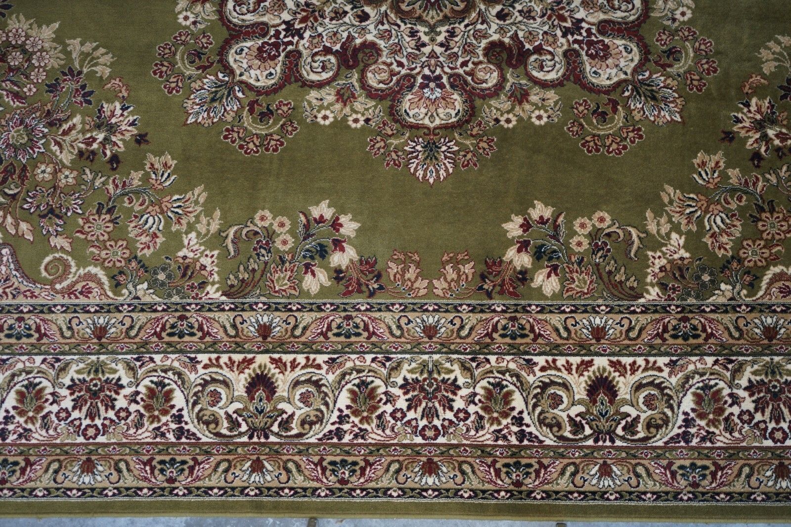 Fine French Vintage Green Extra Large Rug Carpet 434cm X 298cm Must See Pictures photo Textiles