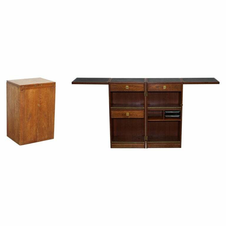 Reno Wahl For Dyrlund Vintage Danish Teak Metamorphic Captains Campaign Bar