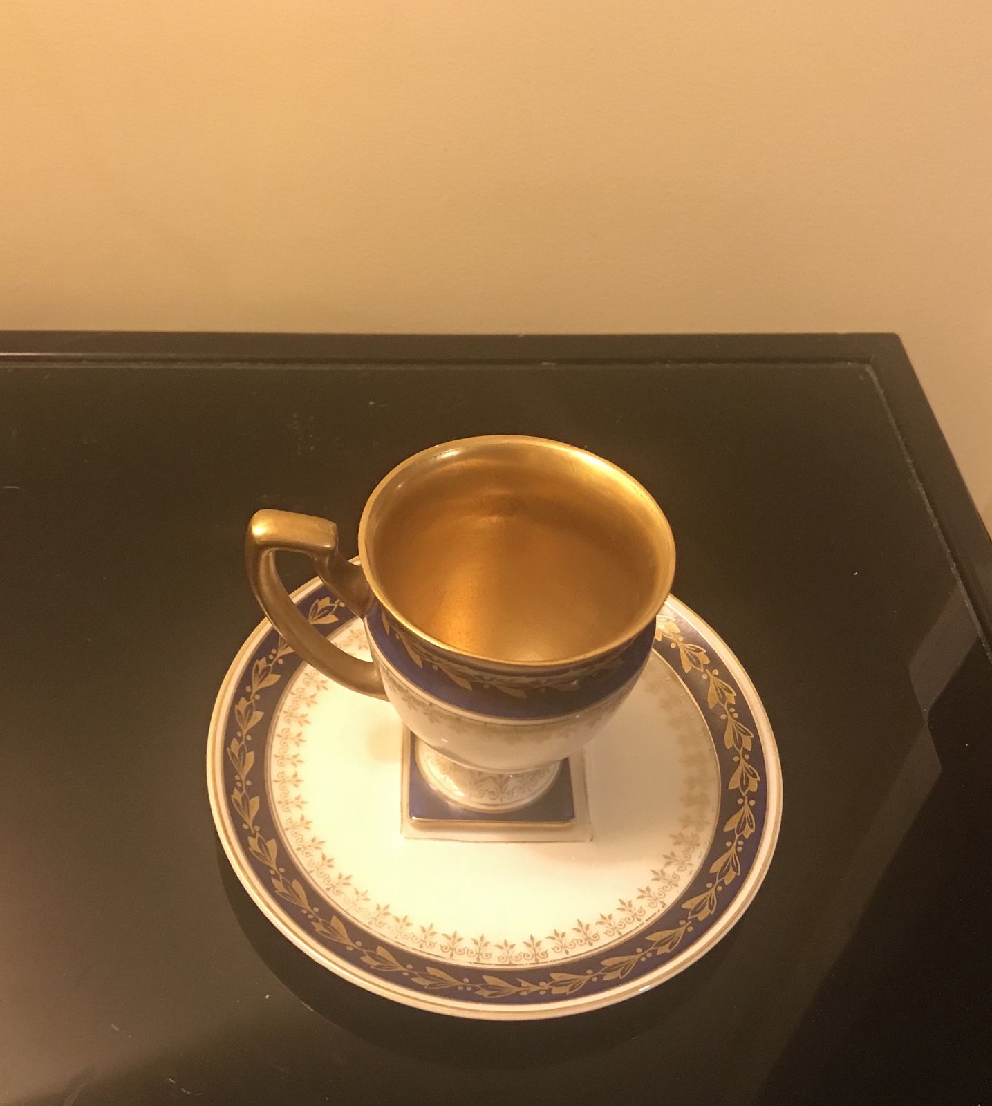 Antique Porcelain Miniature Commemorative Cup & Saucer — Moritz Zdekauer ('Mz') Of Austria photo furniture