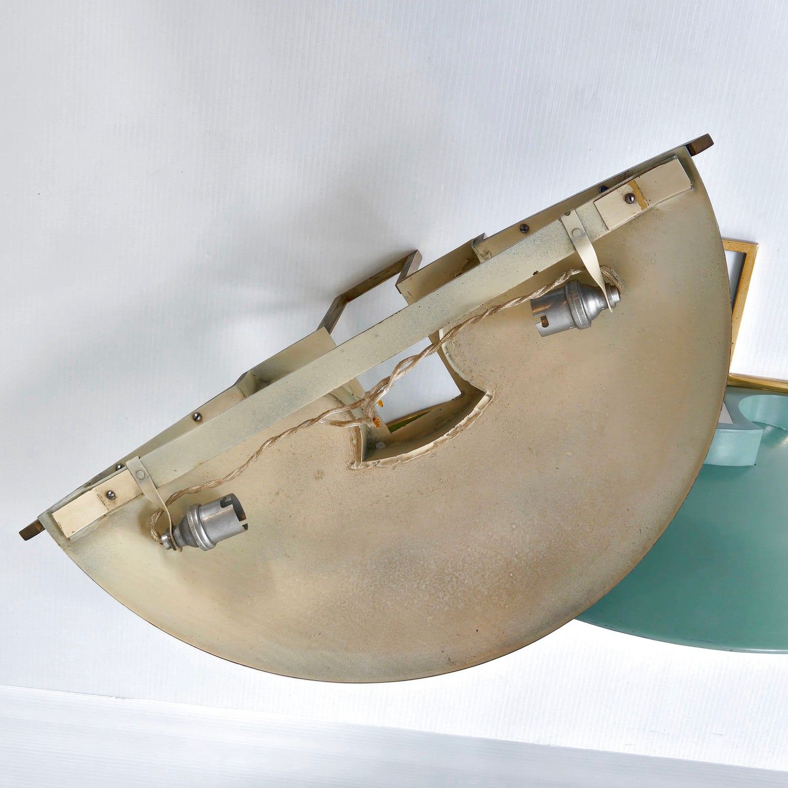 Pair Of Vintage 1940 1950 Metal & Brass Dlg Jean Perzel Jules Perzel Sconces photo vinterior