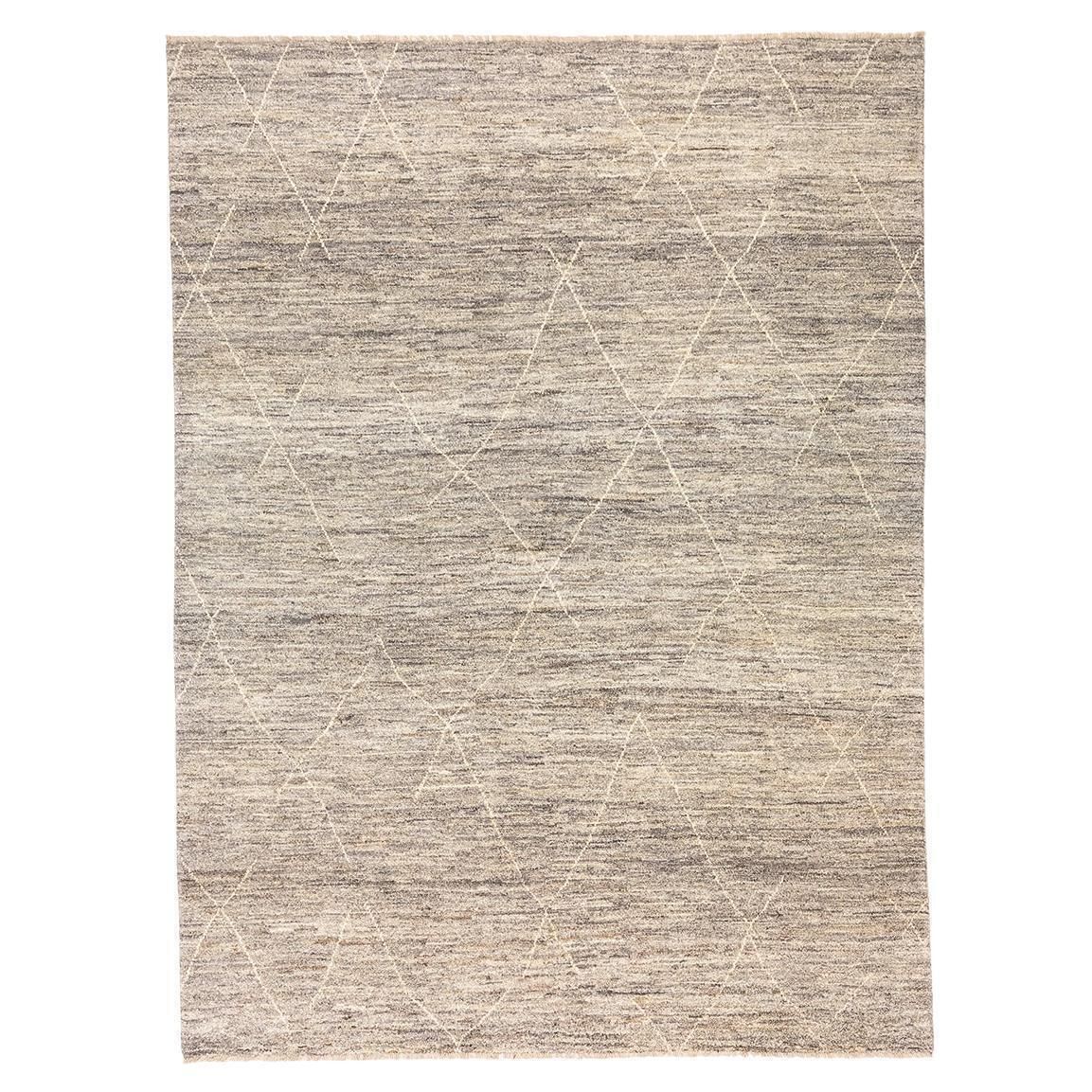 Moroccan Rug Hand Knotted Genuine Wool