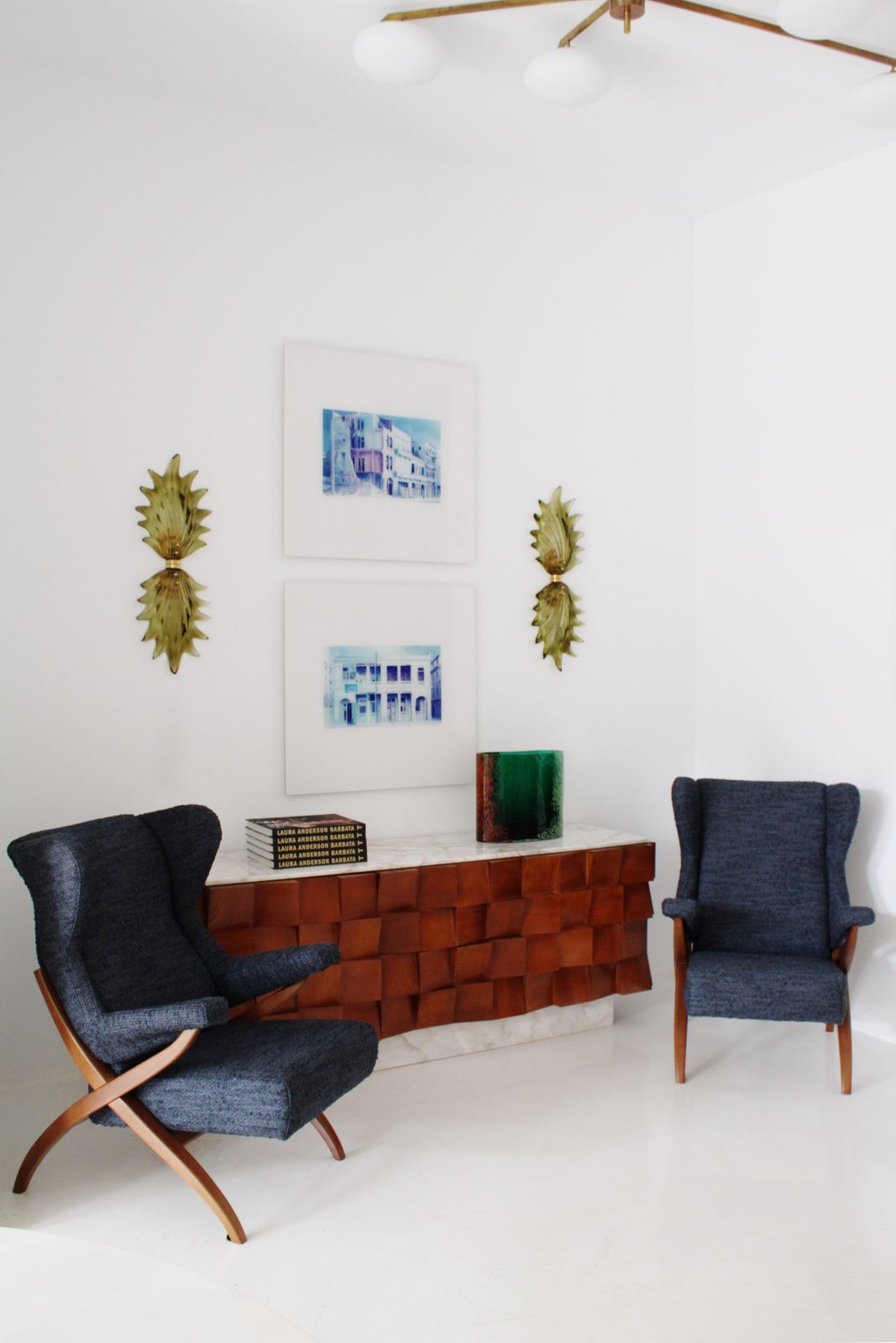 photo vintage Mid Century Modern Fiorenza Italian Armchairs Designed By Franco Albini, 1950