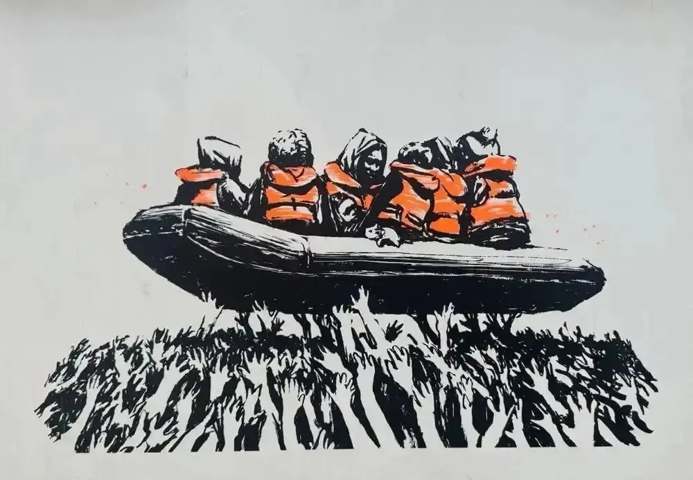 Banksy Migrant Boat (Glastonbury 2025 Poster), 2025
