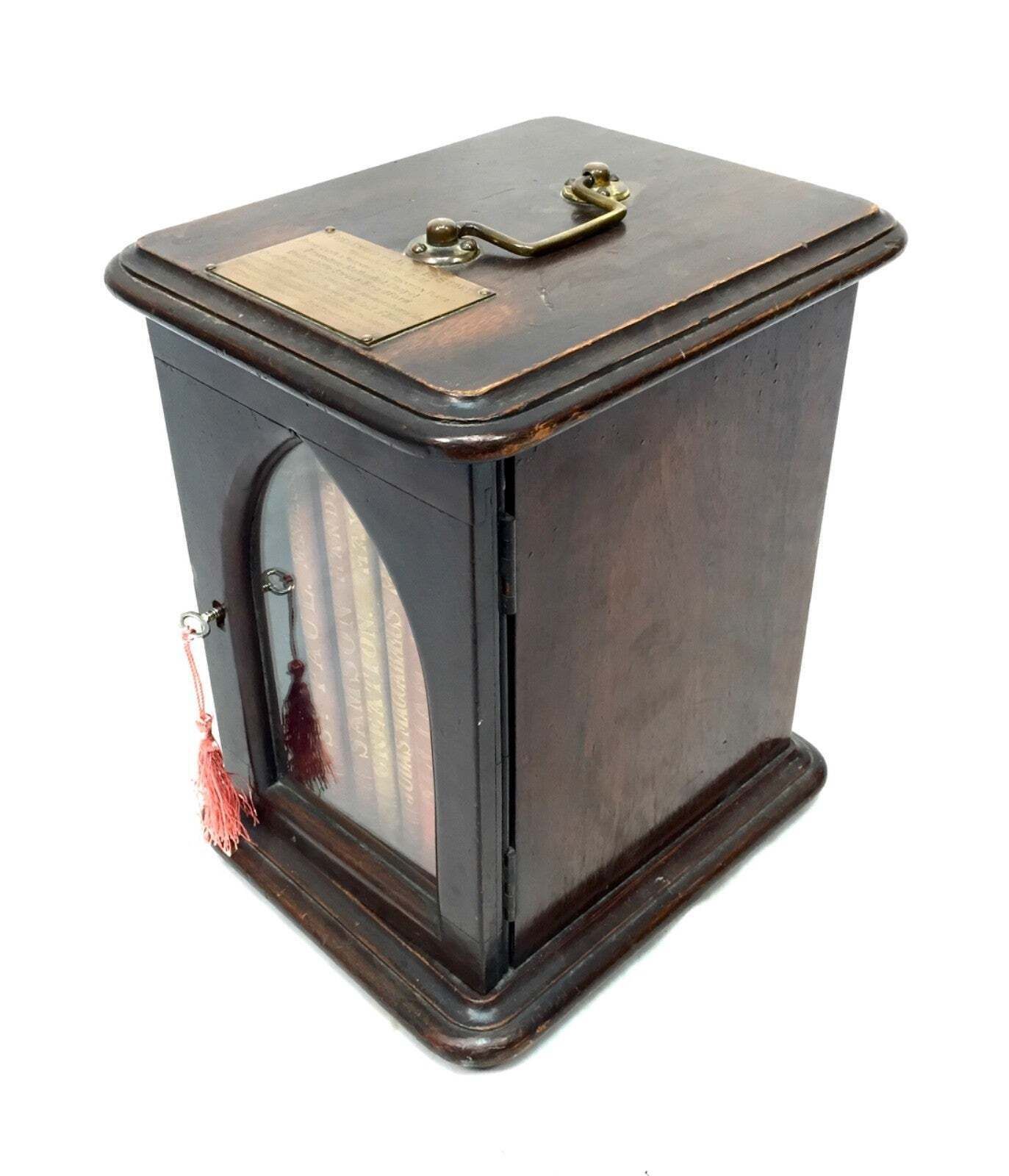 Antique Victorian Sheet Music Books In Wooden Glazed Display Box Cabinet C.1891 photo furniture