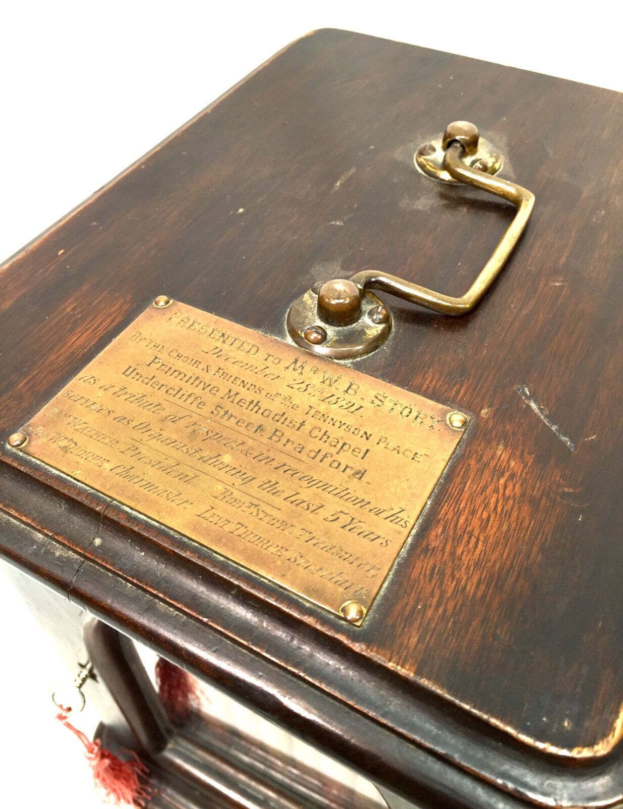 Antique Victorian Sheet Music Books In Wooden Glazed Display Box Cabinet C.1891 photo Home Decor