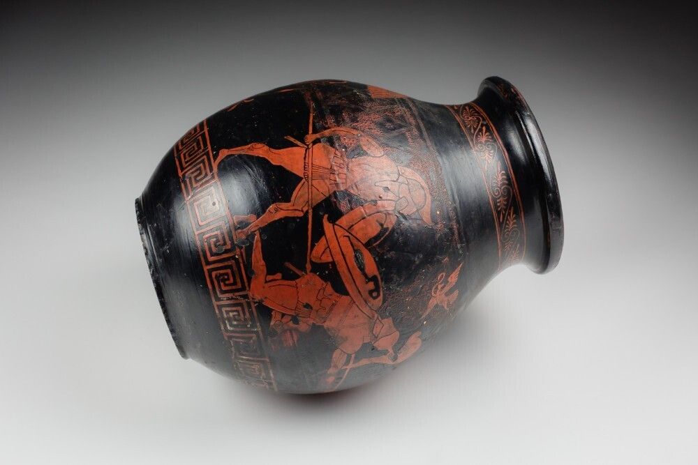 photo furniture Early 20th Century Stoneware Attic Style Vase By Jean Magrou