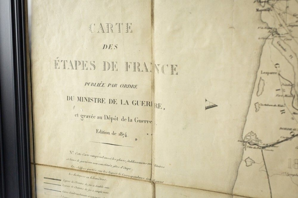 Large 19th Century Map Of France photo Art