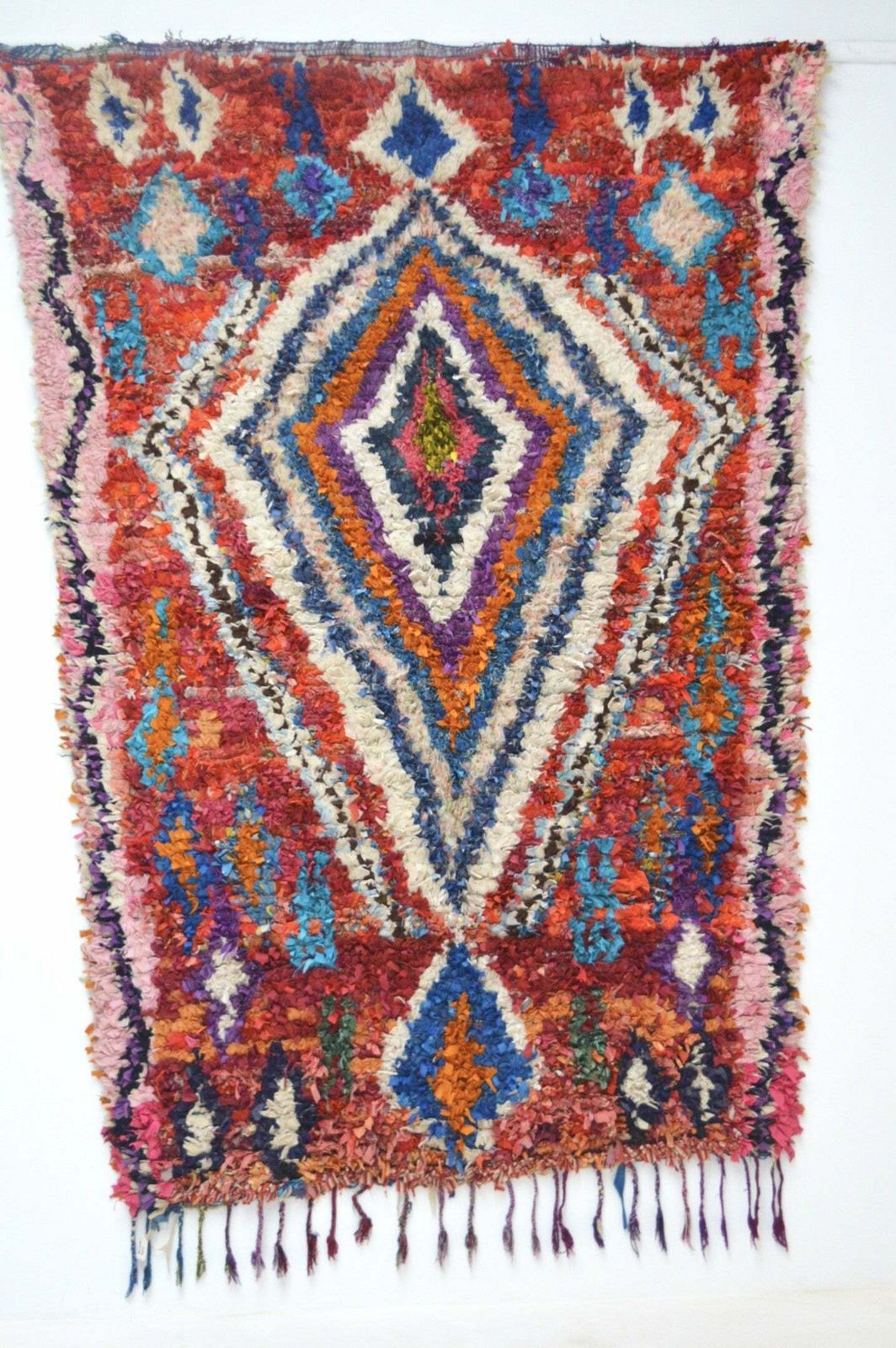 Vintage Boucherouite Rug, Mid 20th Century photo furniture