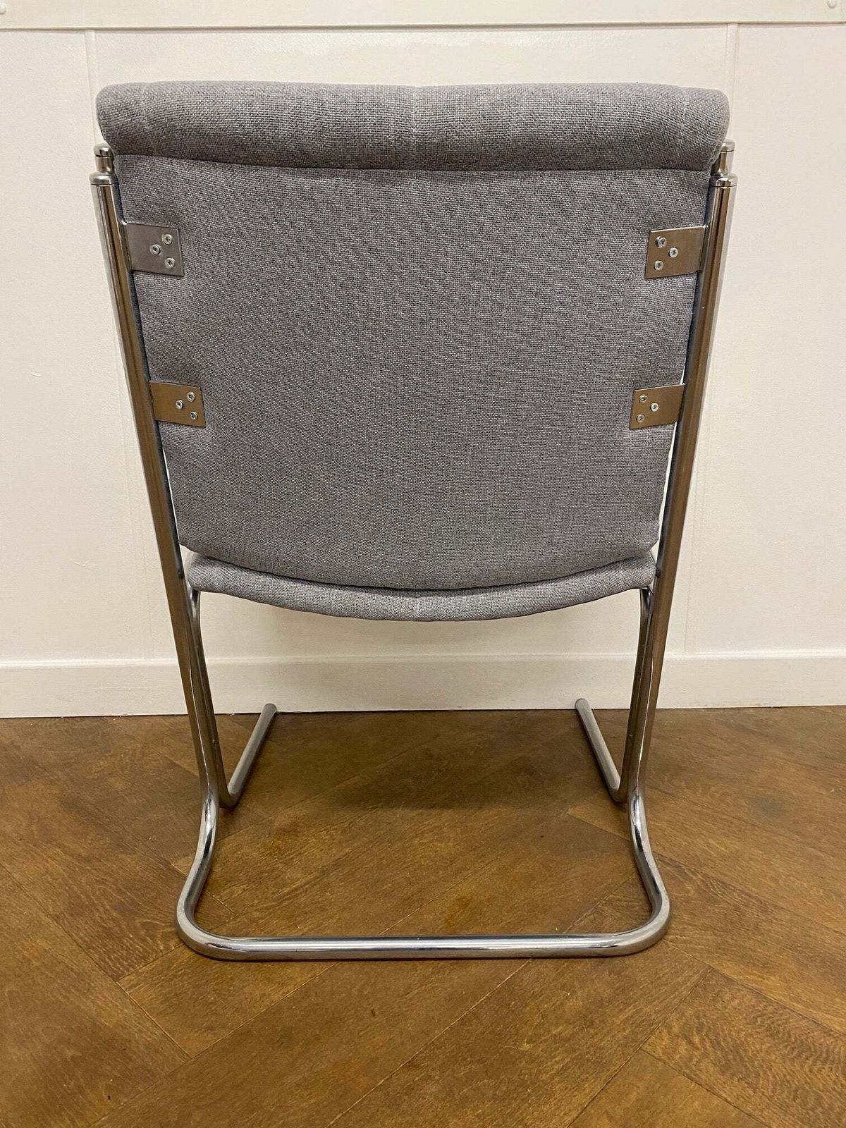 Vintage 1970's Waiting Room Reverse Chrome Cantilever Frame Armchair (Set Of 3) photo 576.0