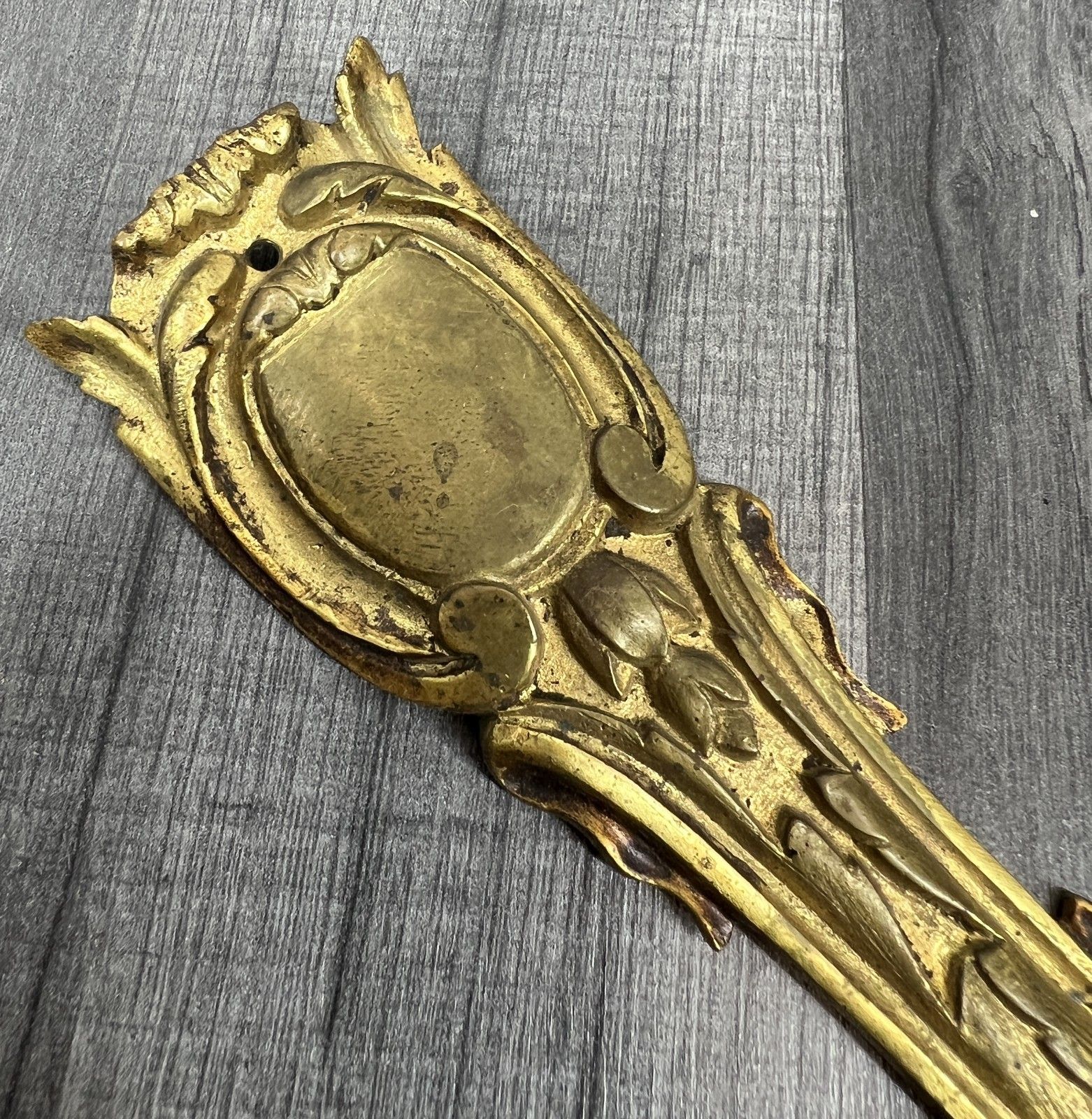 Ornaments Pair Antique French Metal Decorative Gilt Mounts Lot 4169 photo furniture