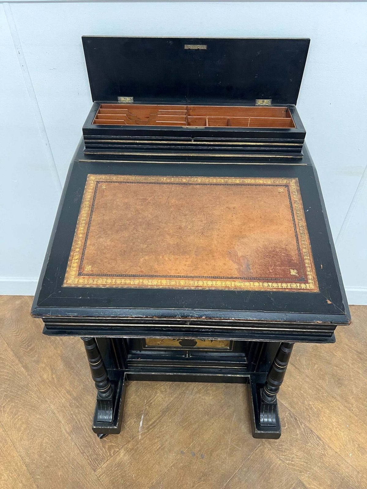 photo furniture A Victorian Ebonised Mahogany Davenport Writing Desk