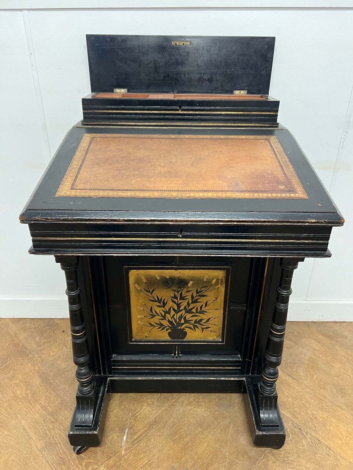 photo for sale A Victorian Ebonised Mahogany Davenport Writing Desk