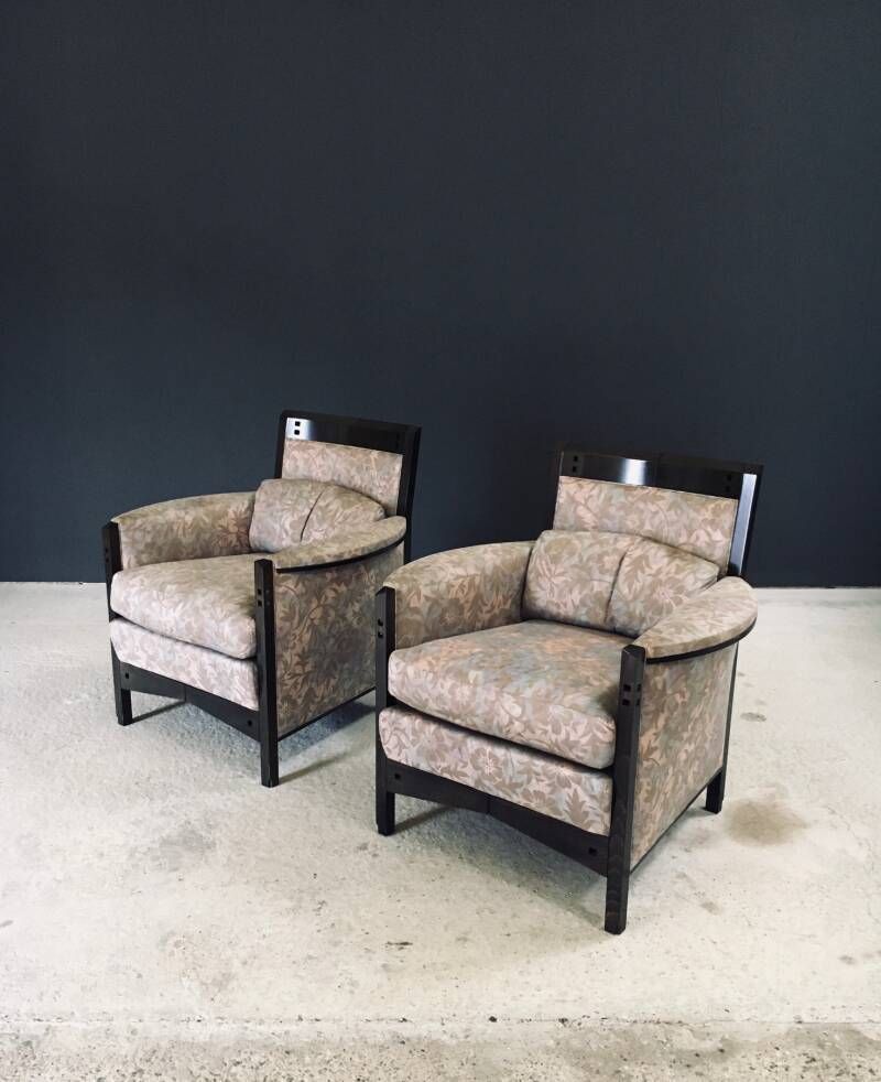 Postmodern Design "Peggy" Lounge Chair Set By Umberto Asnago For Giorgetti, Italy 1980's photo furniture