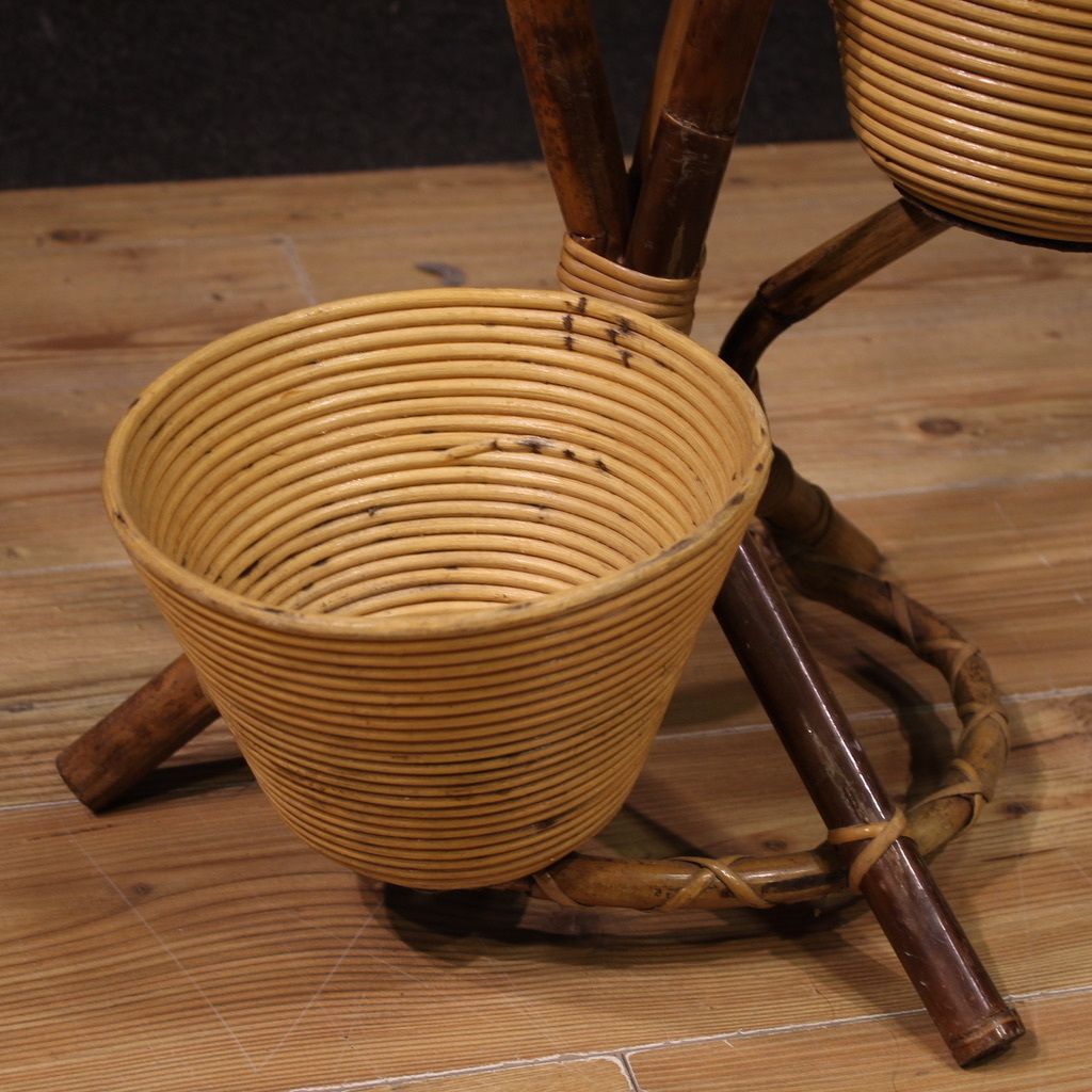 Italian Design Bamboo Vase Holder From The 1960s photo vinterior