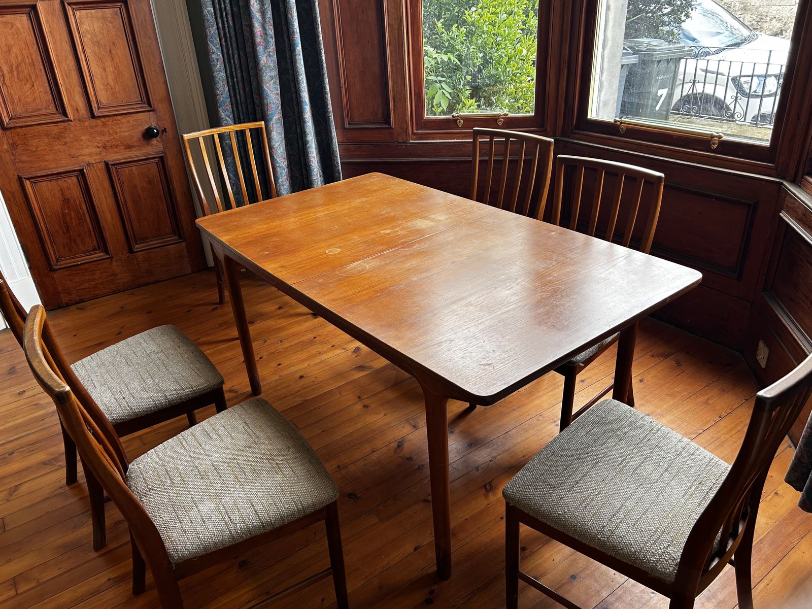 McIntosh T3 Extending Dining Table And 6 Chairs photo vintage