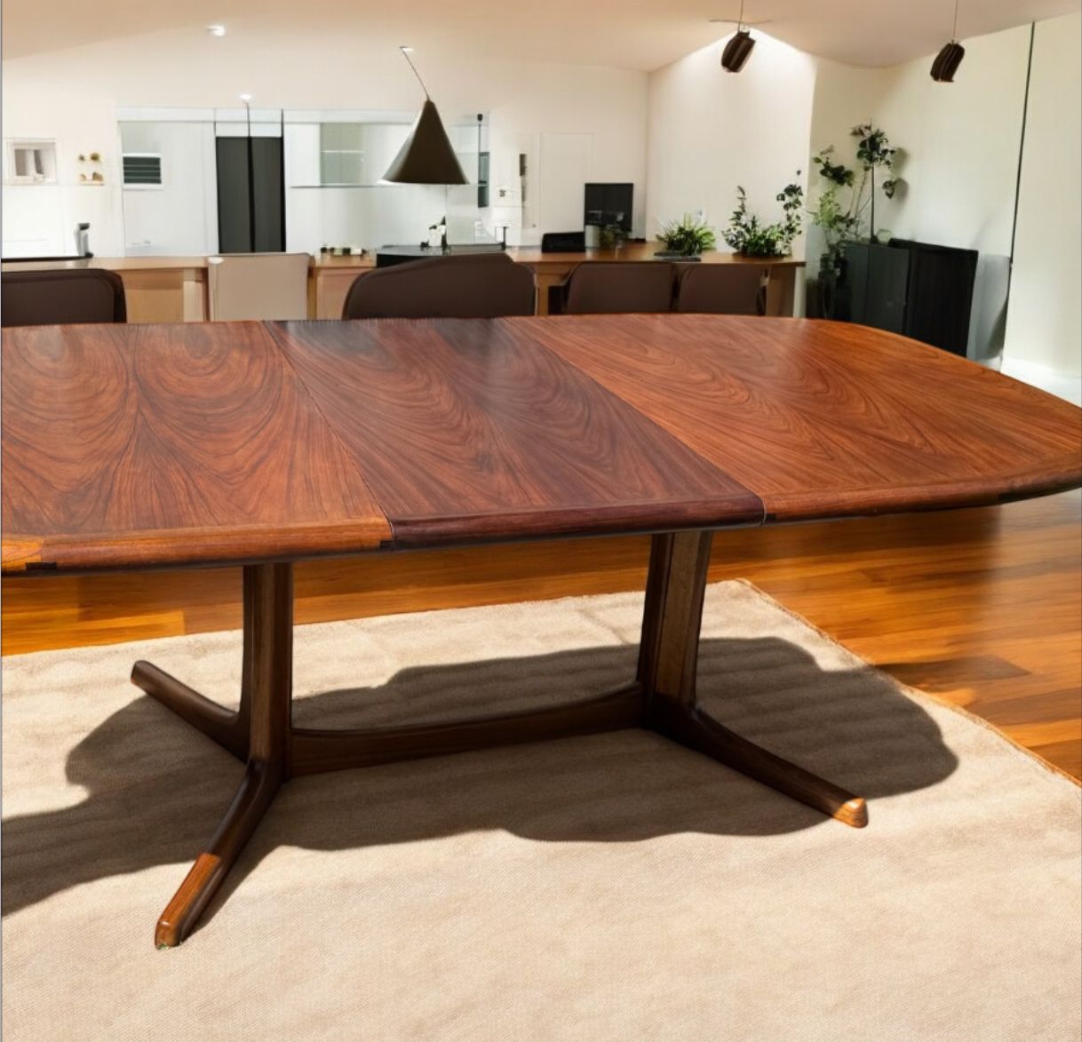Original Dyrlund Rosewood And Teak 1960’s 4 8 Seater Extendable Table photo 750.0
