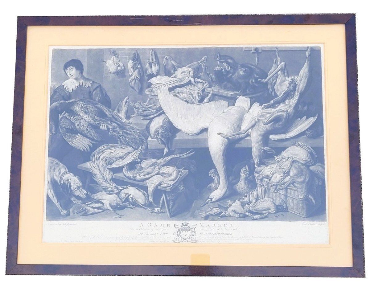 After F Snyders, Suite Of 5 Engravings On The "Markets" photo furniture