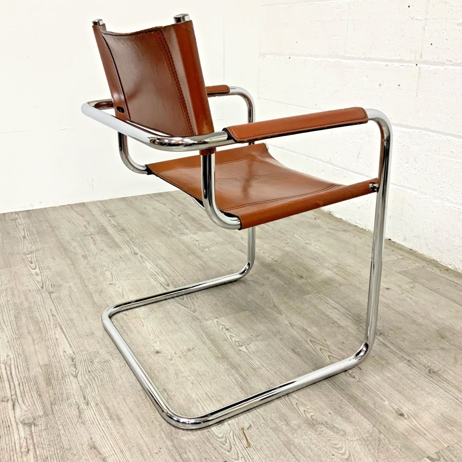 An Italian  Mart Stam  Marcel Breuer Model S34 Cantilever Dining Office Chair photo 595.0