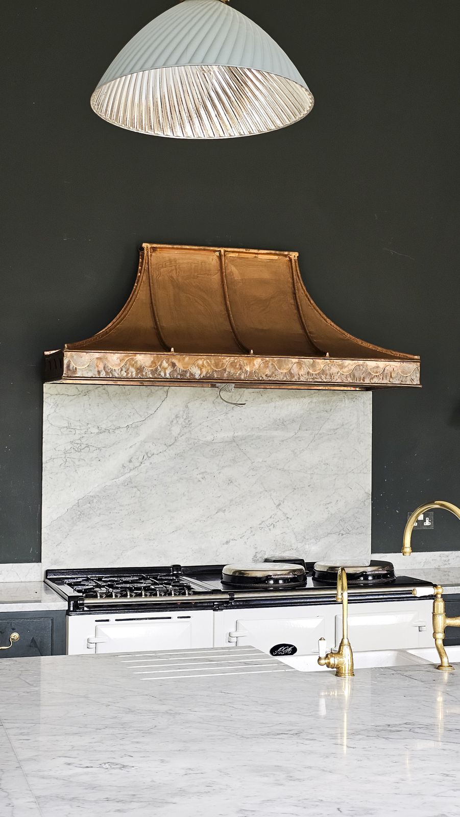 Spectacular Reclaimed Large Handmade Copper Range Kitchen Hood Canopy Extractor photo for sale