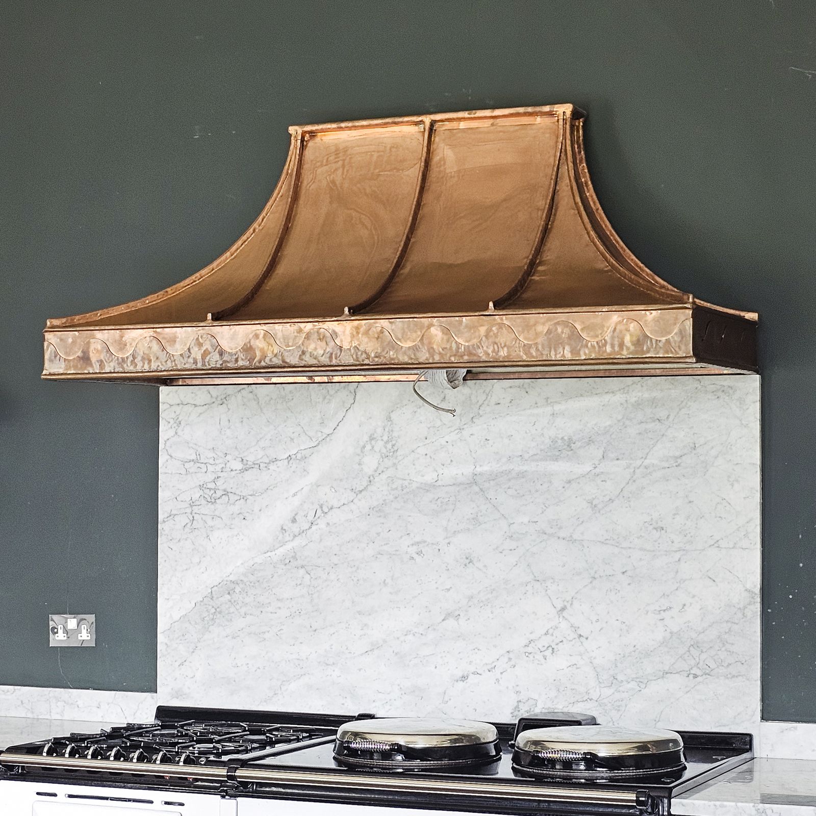 Spectacular Reclaimed Large Handmade Copper Range Kitchen Hood Canopy Extractor photo furniture