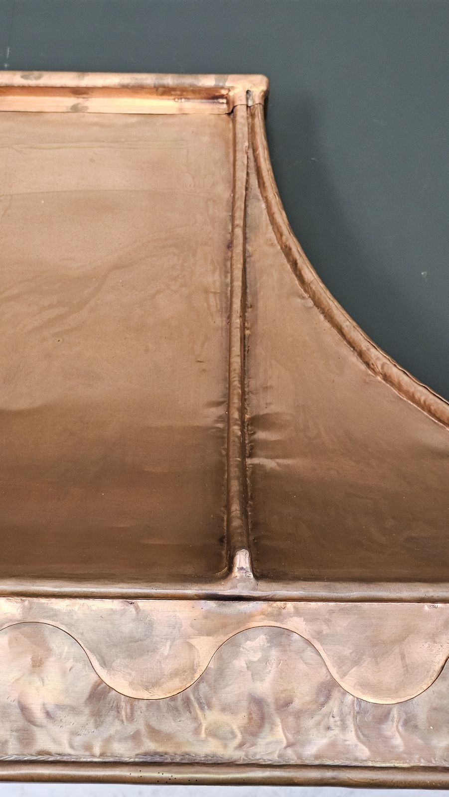 Spectacular Reclaimed Large Handmade Copper Range Kitchen Hood Canopy Extractor photo vinterior