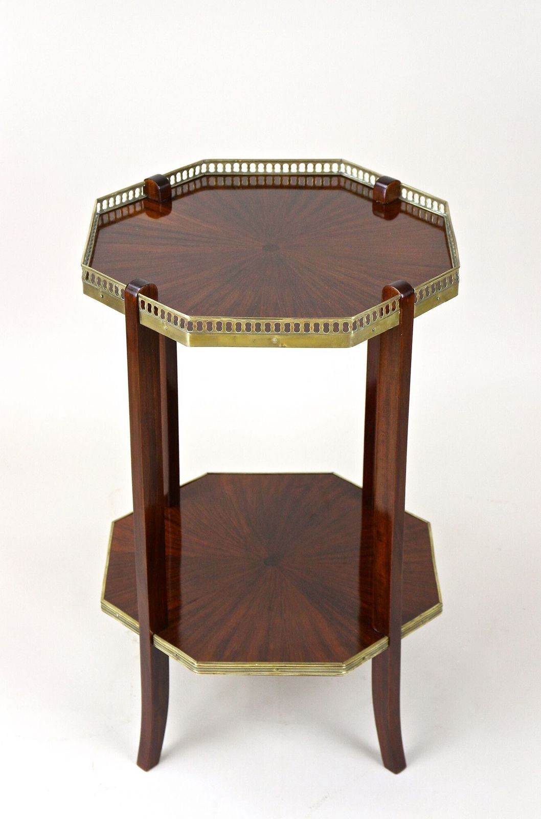 19th Century Octagonal Mahogany Side Table, Napoleon III, France Circa 1870 photo furniture